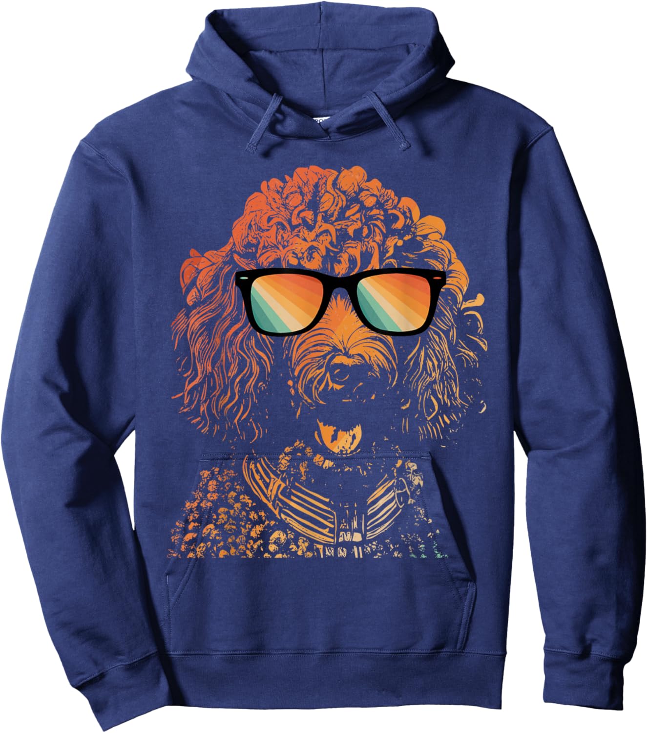 Groovy Poodle - Dog Owner Pet Breeder Canine Puppy Lover Hoodie - Hoodie | Navy