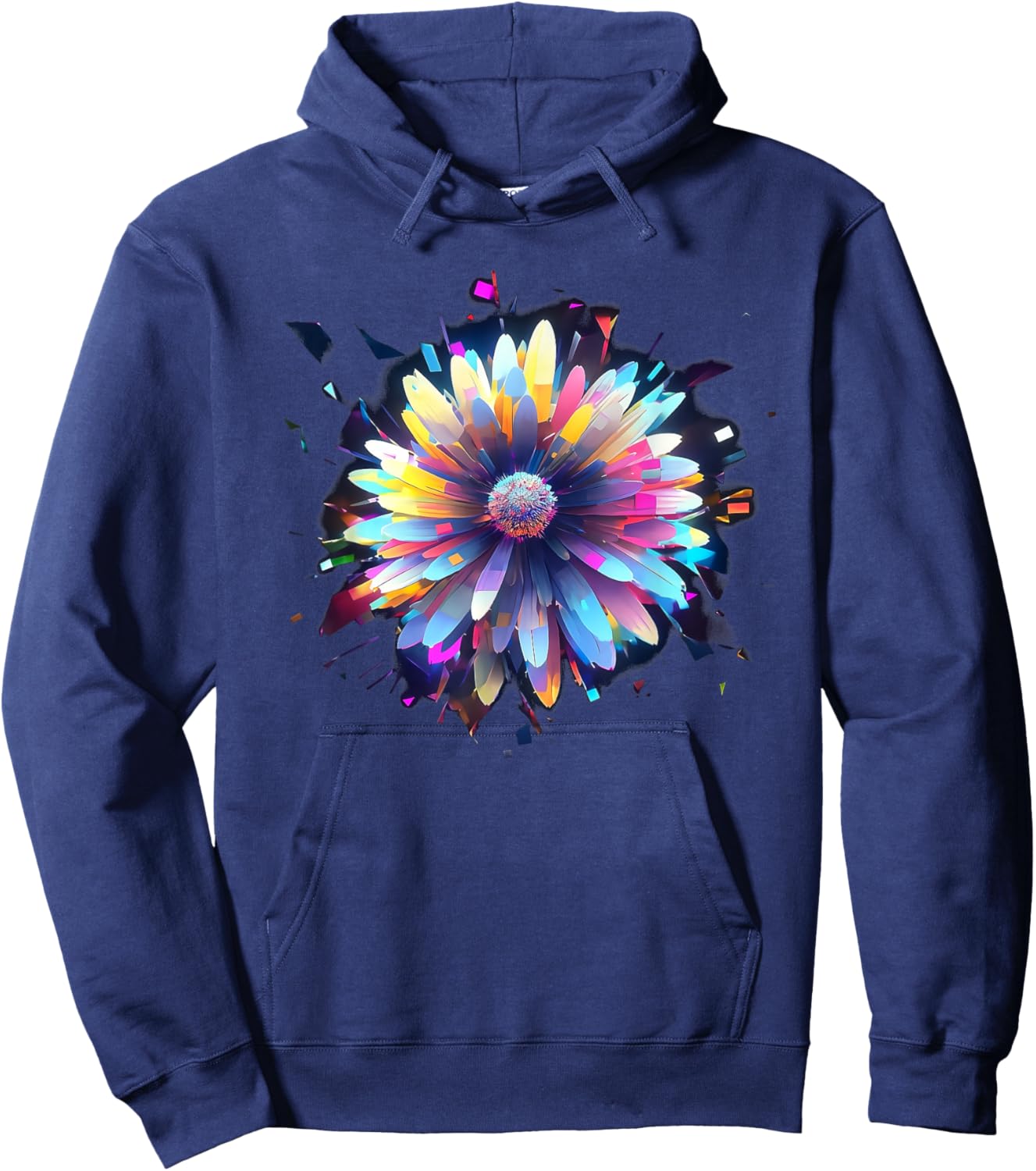 Flowers, Daisy, Art, Color, Love, Cute, Abstract, Fashion Hoodie - Hoodie | Navy