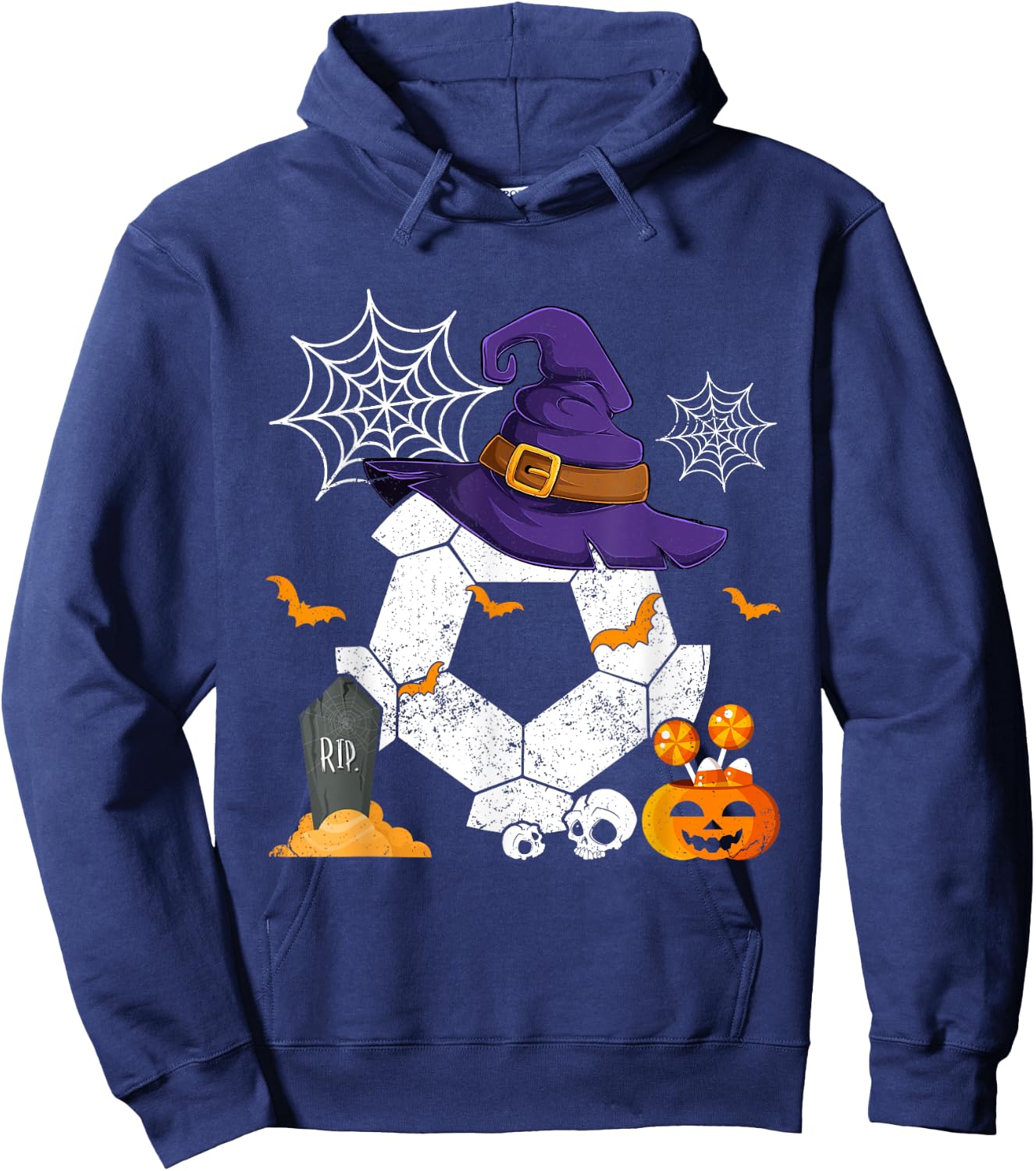Funny Witch Soccer Halloween Costume Soccer Lover Hoodie - Hoodie | Navy