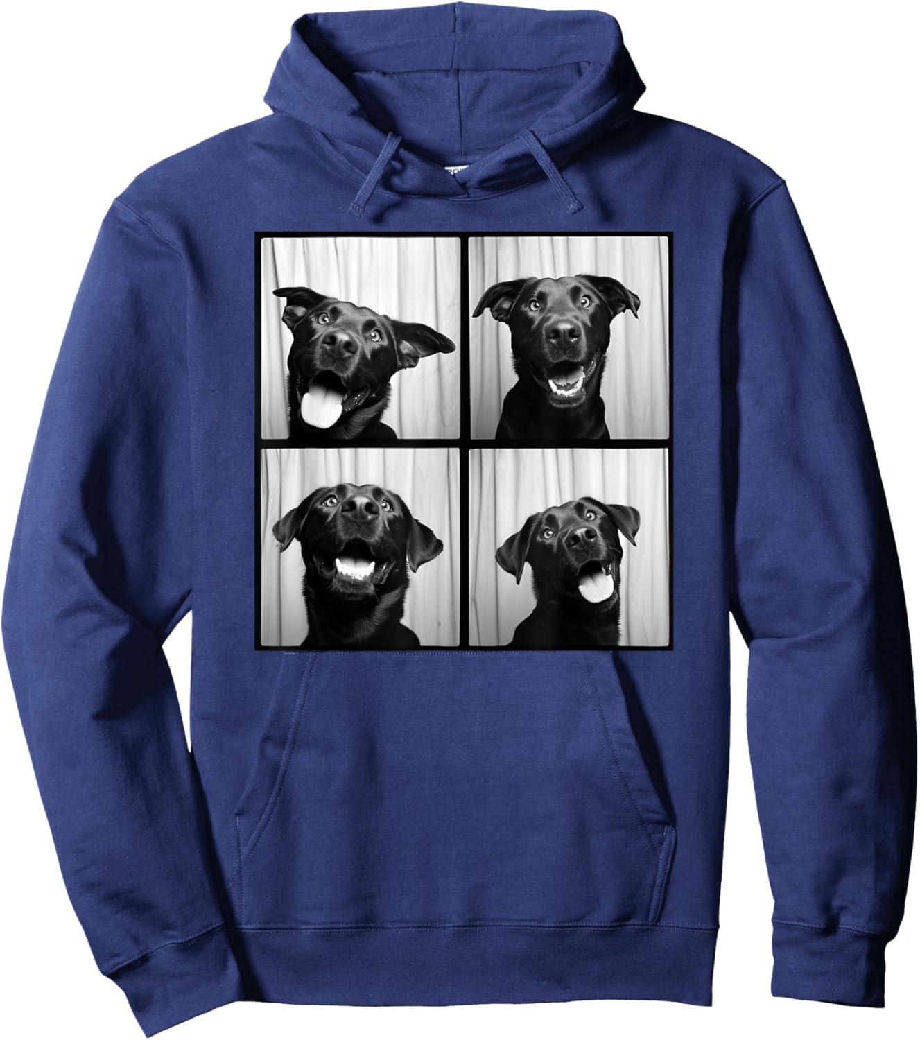 Black Labrador Pet Portrait Photobooth Labrador Dog Lover Hoodie - Hoodie | Navy