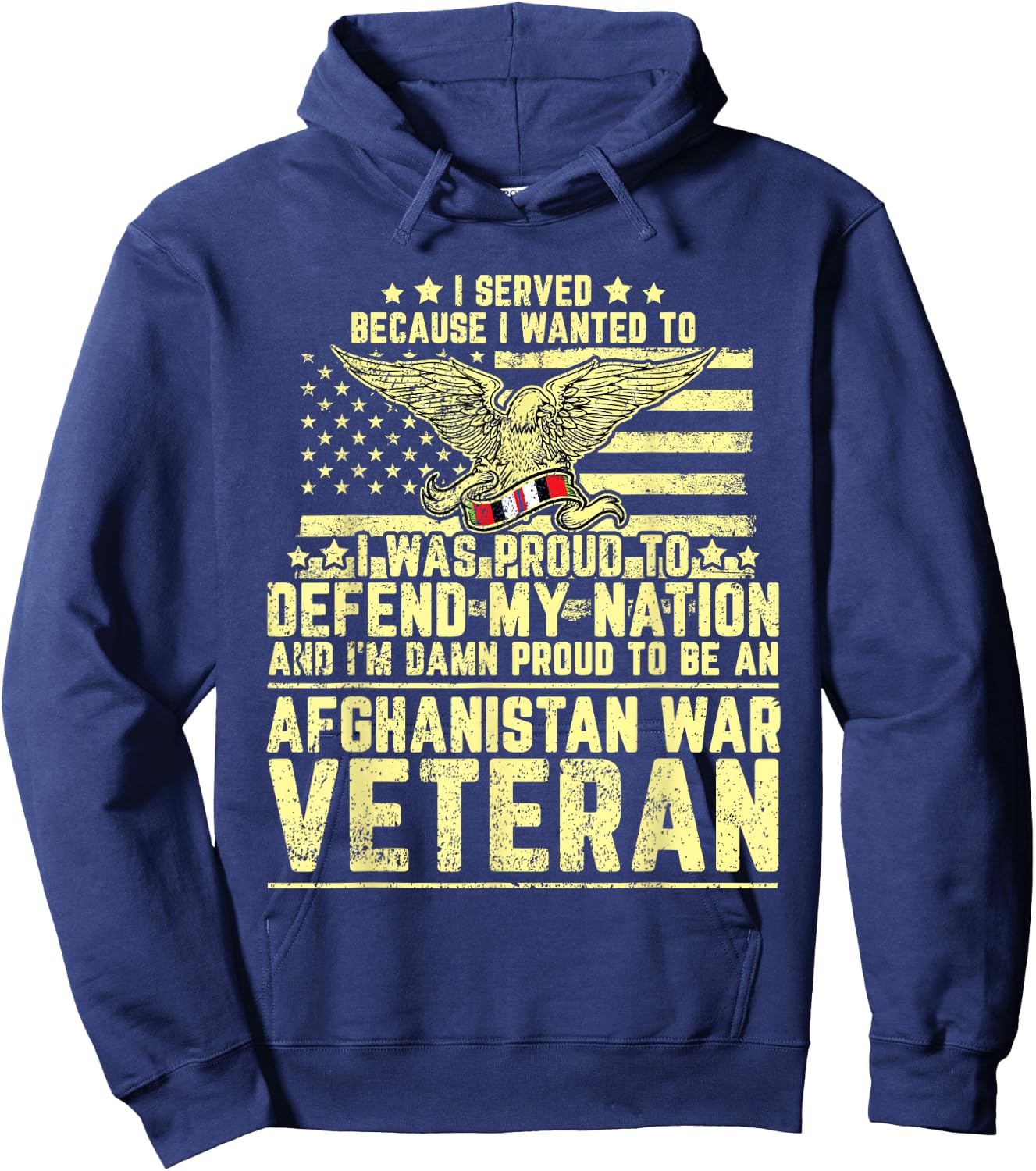 Proud Veteran OEF Afghanistan Operation Enduring Freedom Hoodie - Hoodie | Navy