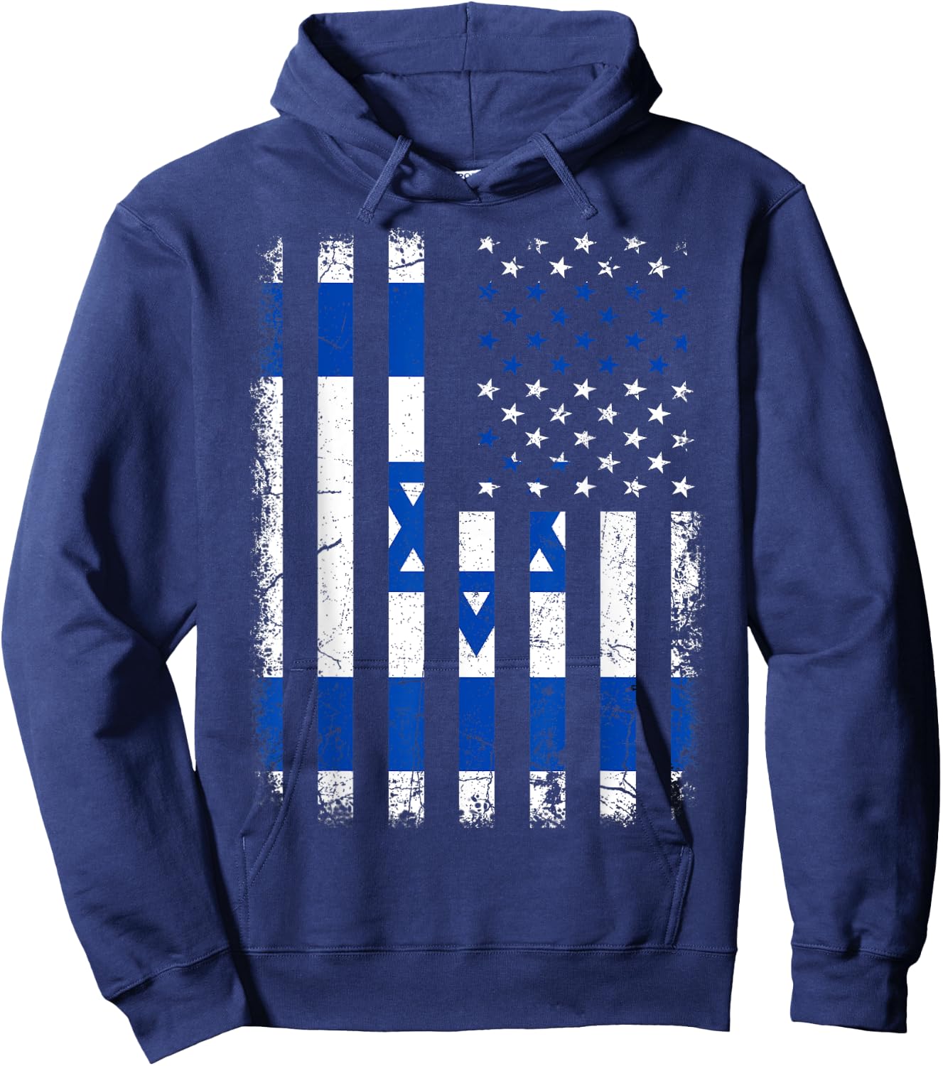 Israelis American Flag Israel America Pride Heritage Women Kids Men Hoodie - Hoodie | Navy