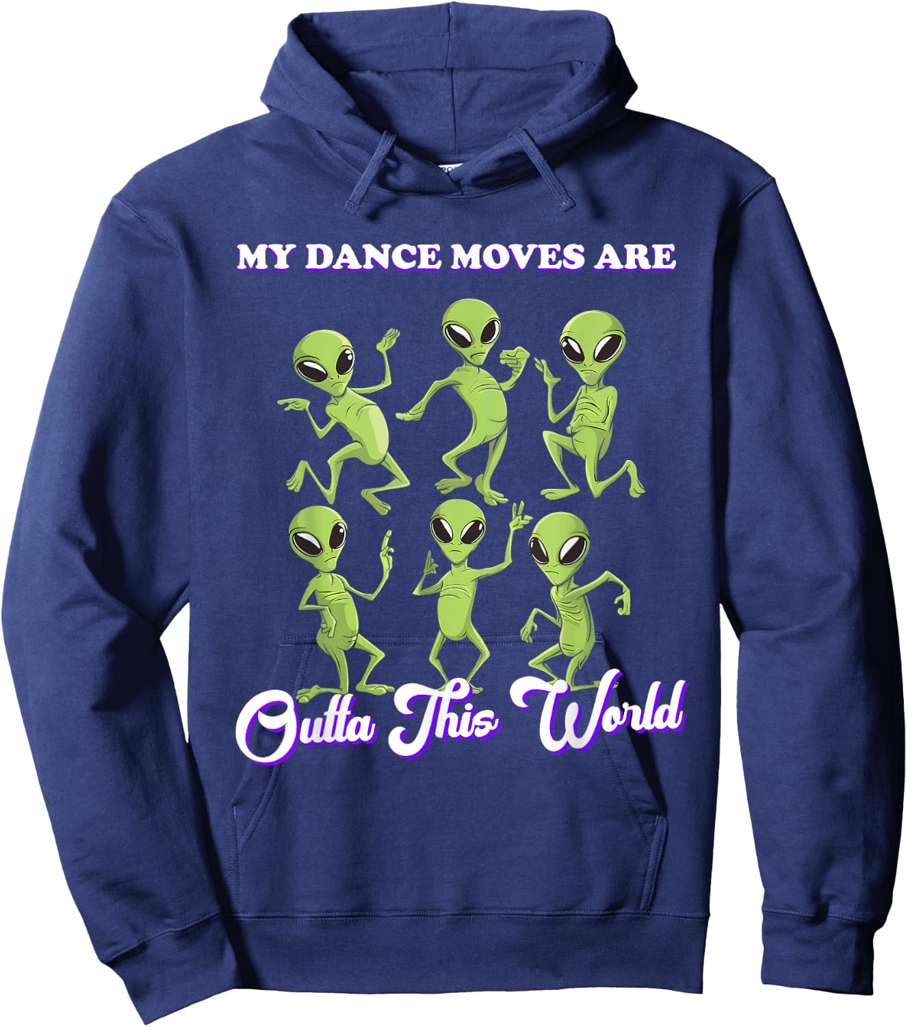 Aliens Dancing Dance Alien Flossing Funny Dance Moves Kids Hoodie - Hoodie | Navy