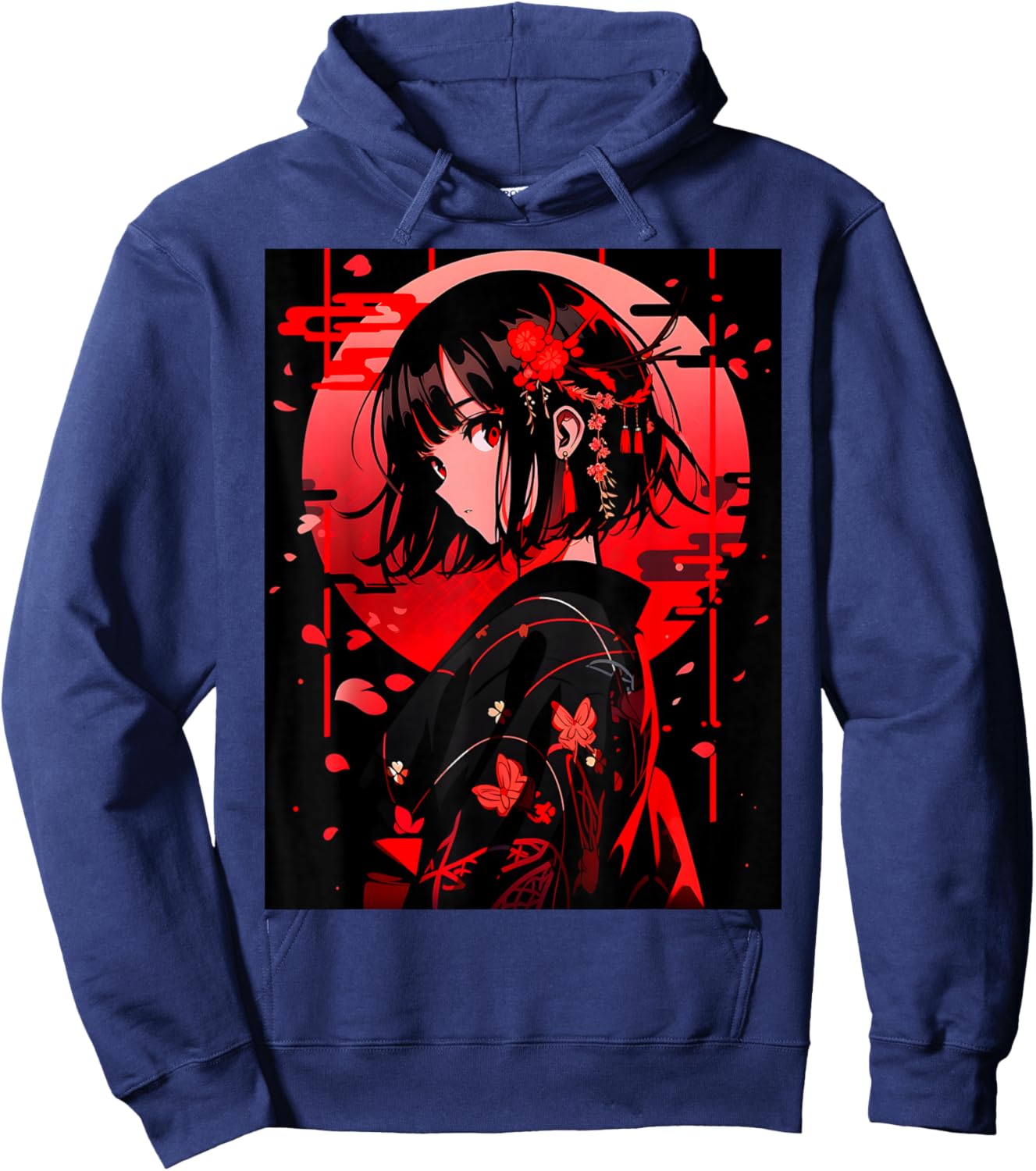 Techwear Harajuku Aesthetic Cyberpunk Anime Manga Hoodie - Hoodie | Navy