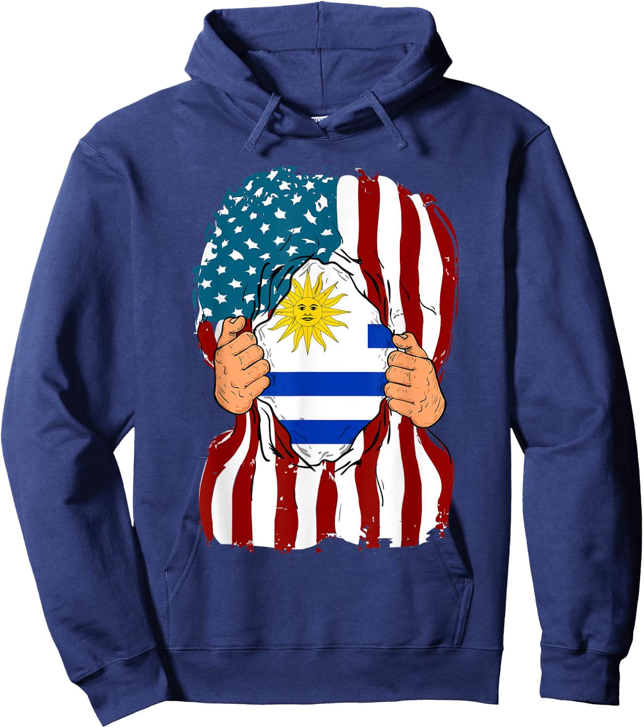 Uruguay Flag Inside Me Home Pride Uruguayan American Gift Hoodie - Hoodie | Navy