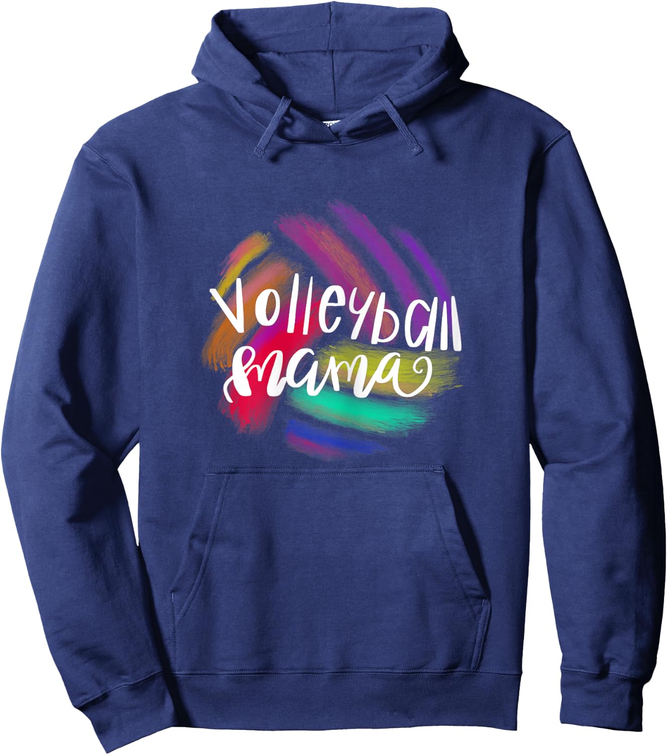 Volleyball Mama Female Sporty Mother Gift Volleyball Mom Hoodie - Hoodie | Navy