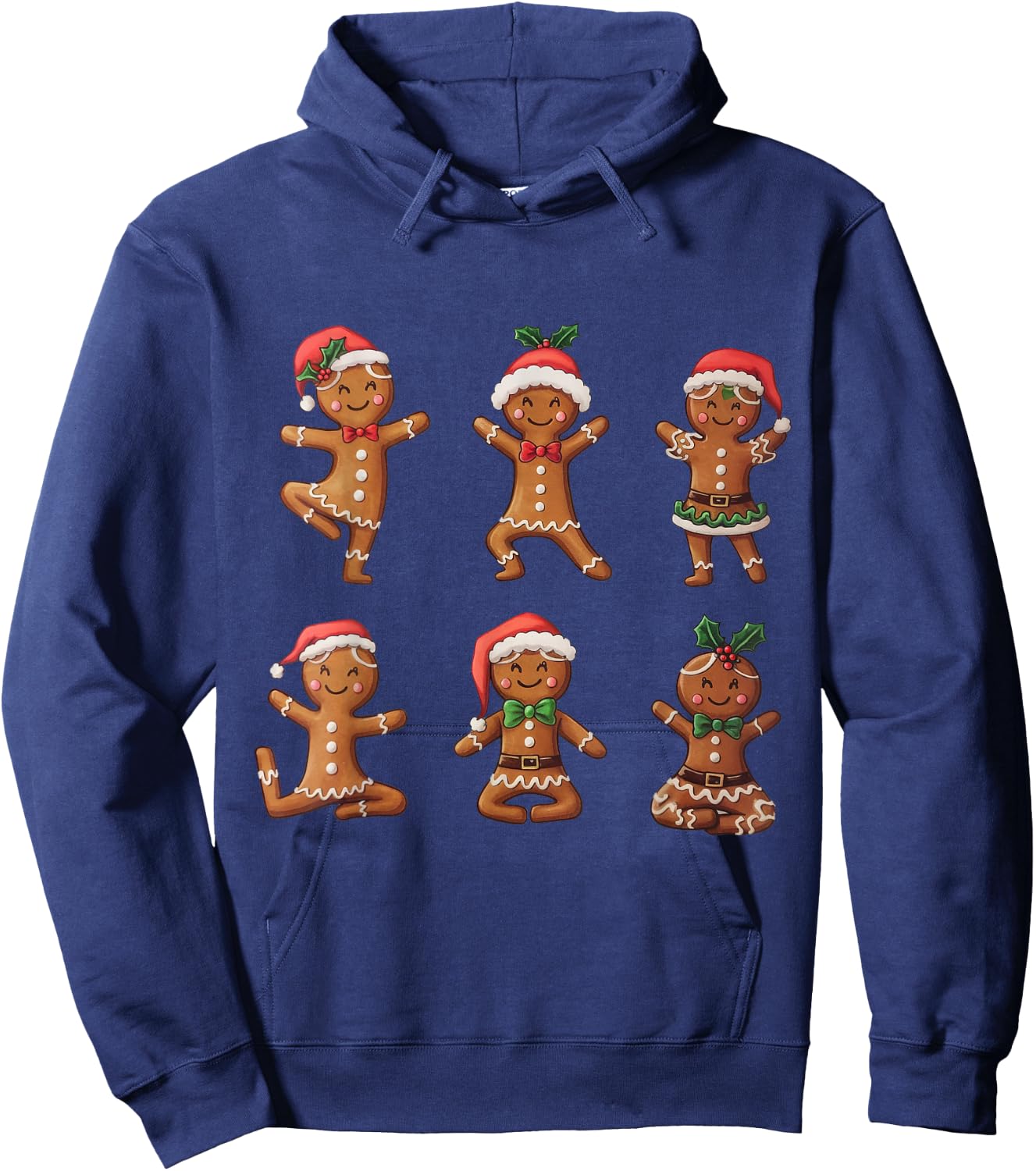Yoga Xmas Christmas Gingerbread Hoodie - Hoodie | Navy