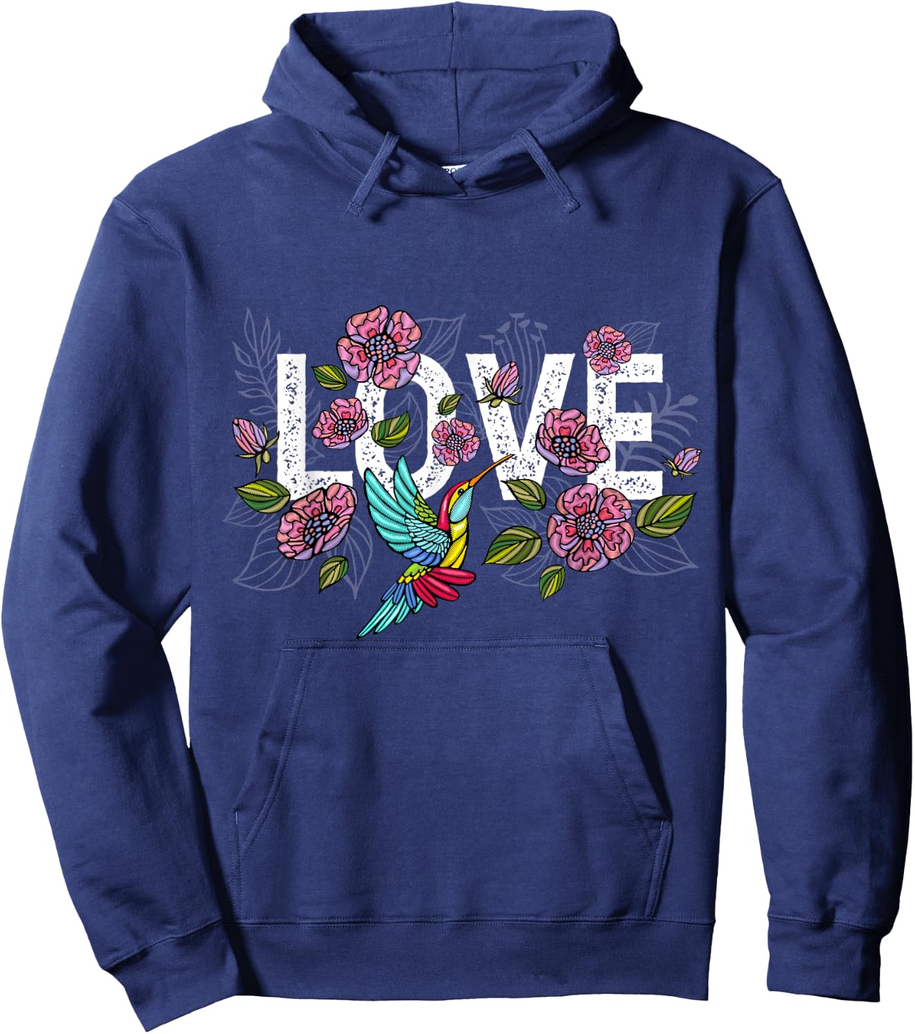 Vintage Hummingbird Gift Humming Funny Bird Lover Women Kids Hoodie - Hoodie | Navy