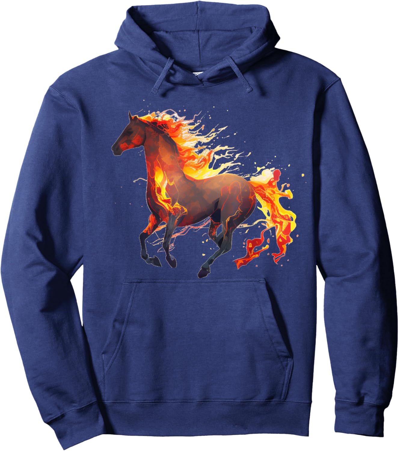 Cool love Fire for burning Horses Lovers Hoodie - Hoodie | Navy