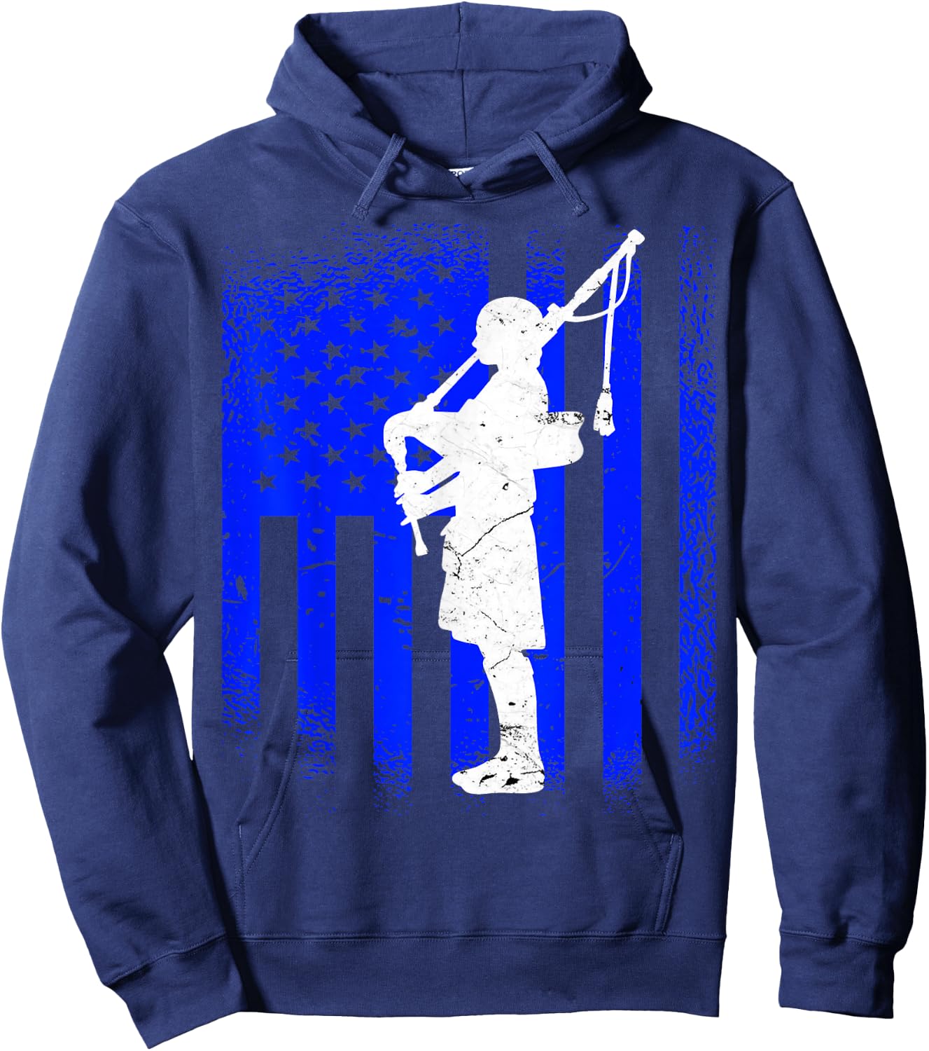 Bagpipe Bagpiping Kilt Scottish Bagpipe Hoodie - Hoodie | Navy