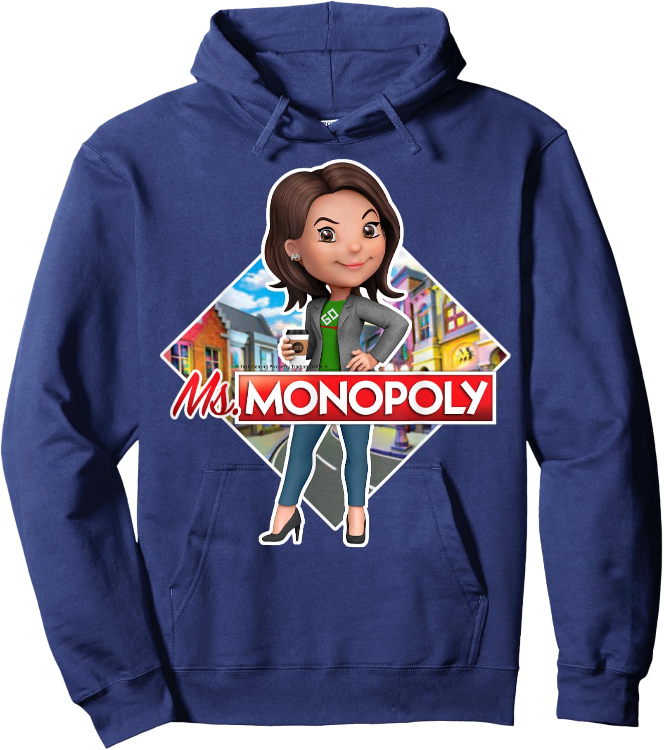 Monopoly Ms. Monopoly Board Game Logo Hoodie - Hoodie | Navy