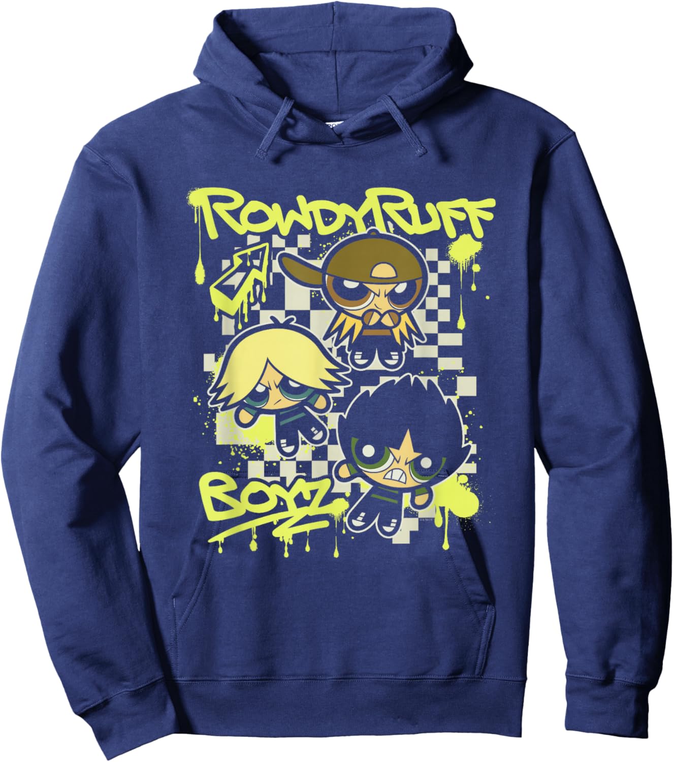 The Powerpuff Girls Rowdyruff Boyz Retro Punk Poster Hoodie - Hoodie | Navy