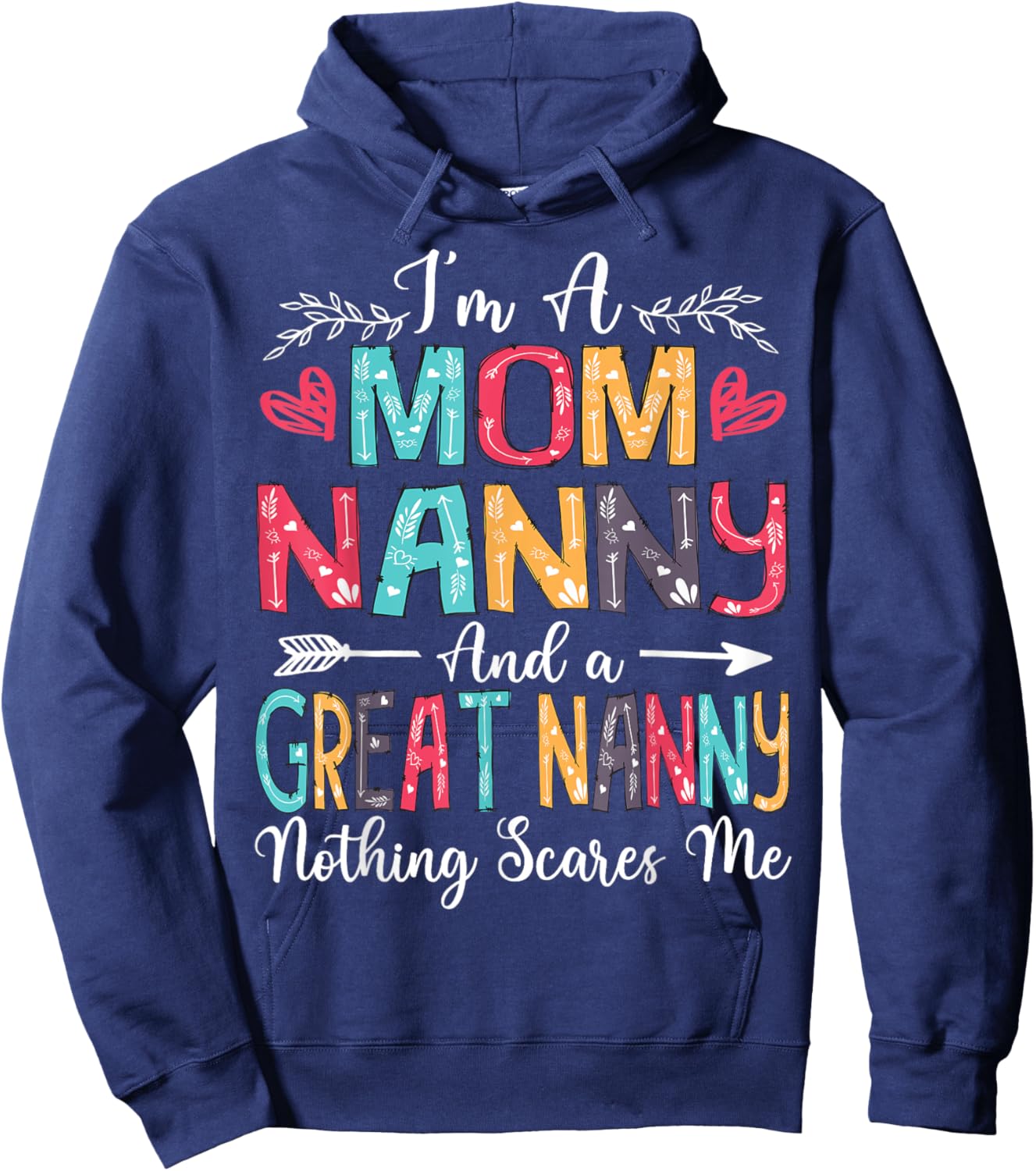 I'm A Mom Nanny And Great Nanny Mother's Day 2025 Hoodie - Hoodie | Navy