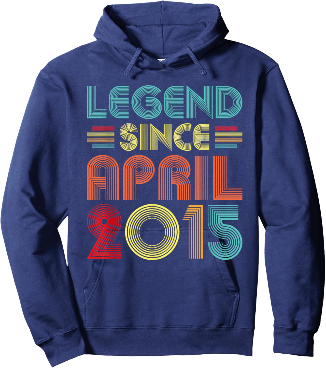 Legend Since April 2015 Birth Of Birthday 2015 Vintage Idea Hoodie - Hoodie | Navy
