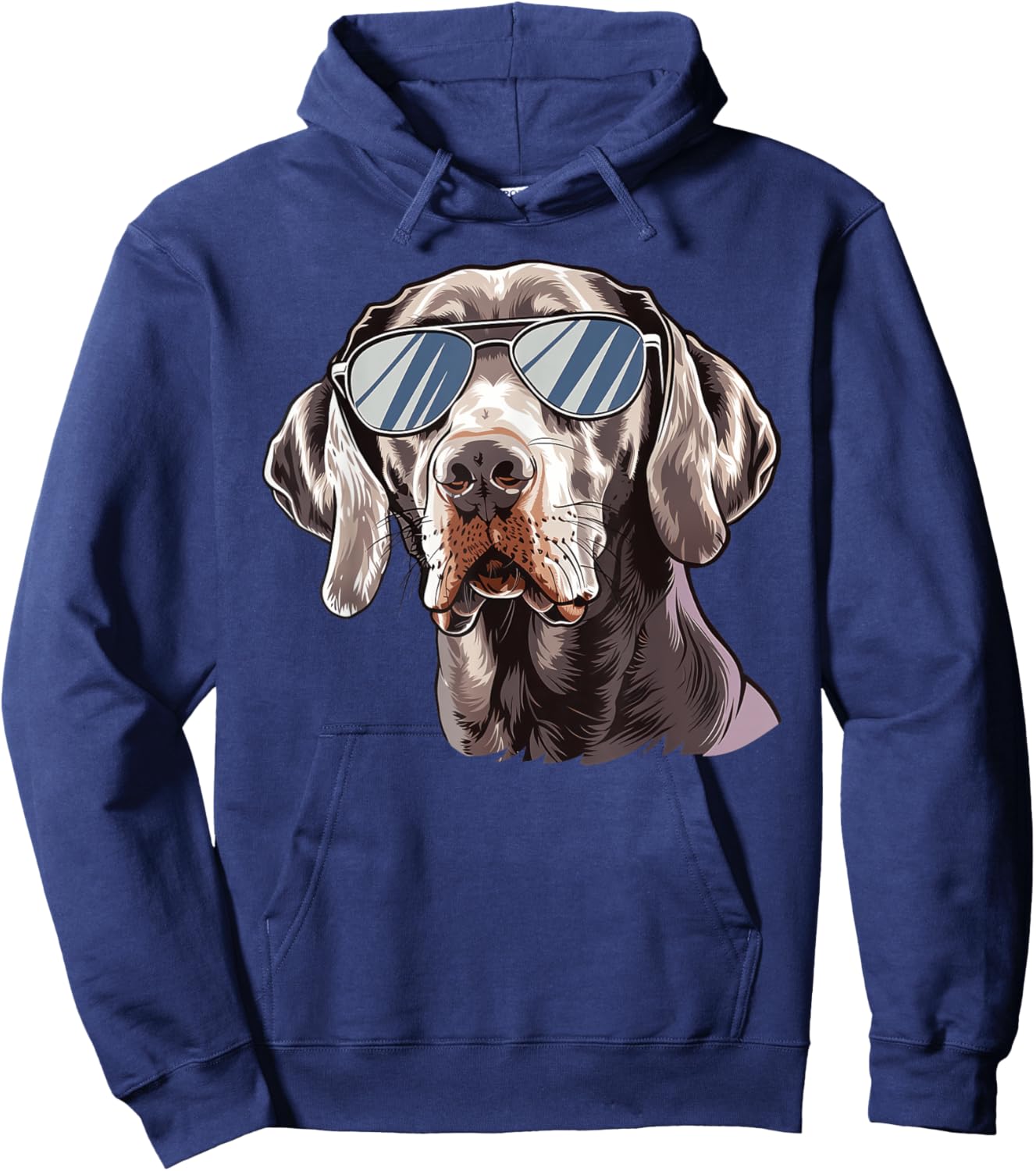 Weimaraner Dog Sunglasses Hoodie - Hoodie | Navy