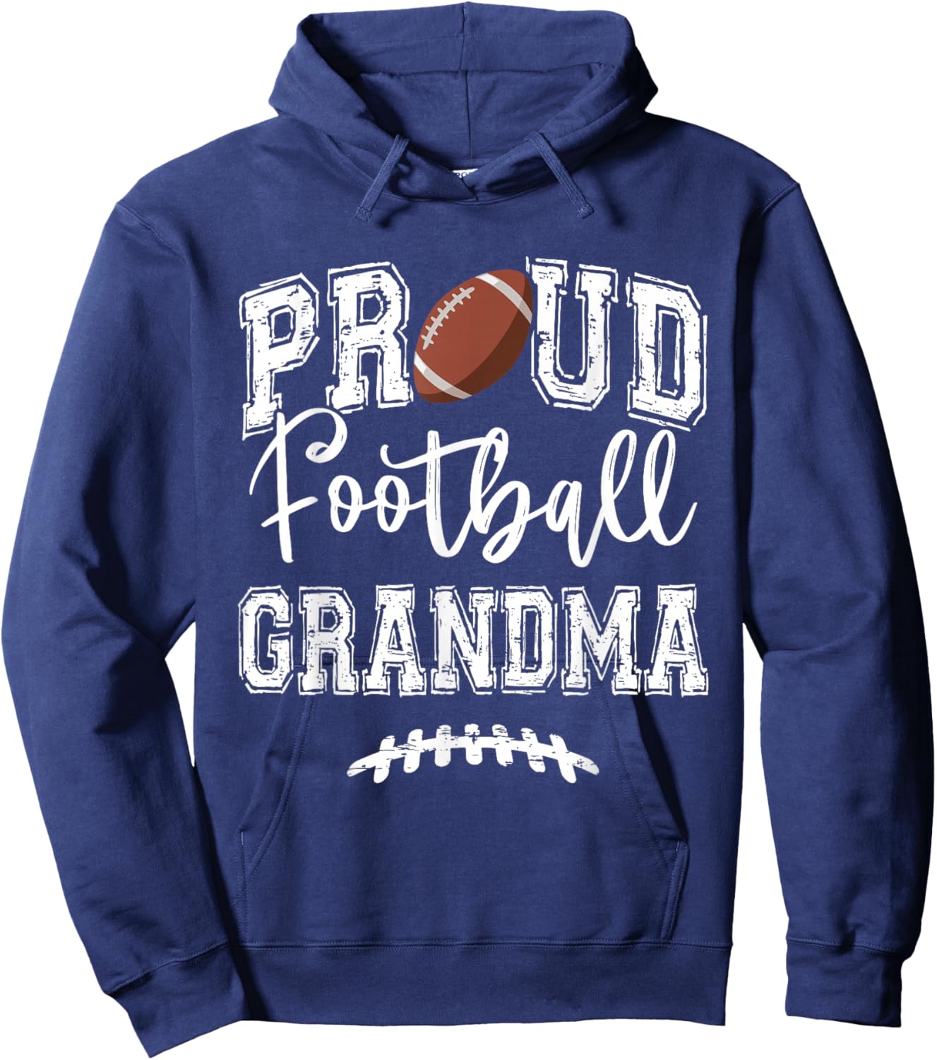 Proud Football Grandma Funny College That's My Nephew Hoodie - Hoodie | Navy