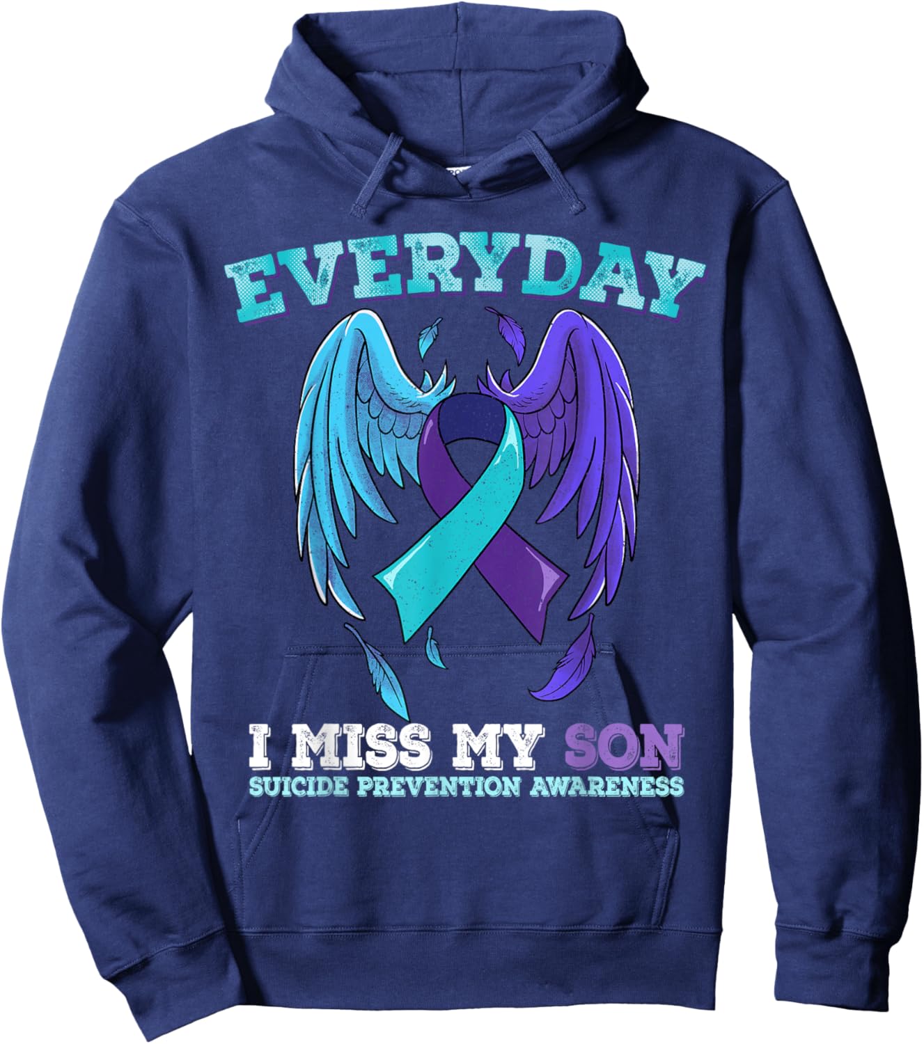 Suicide Prevention Awareness Son Hoodie - Hoodie | Navy