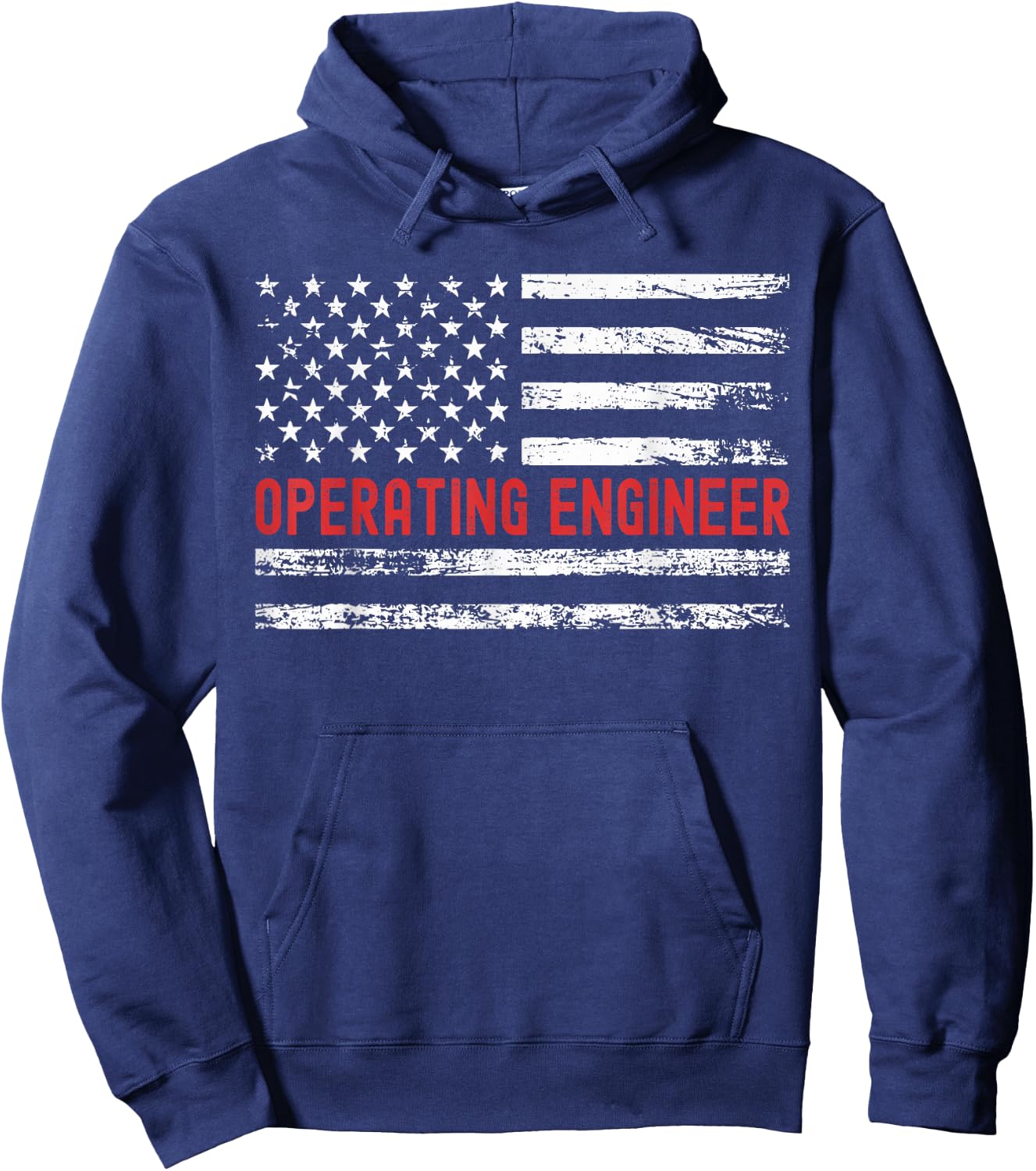 Operating Engineer USA Flag Profession Retro Job Title Hoodie - Hoodie | Navy