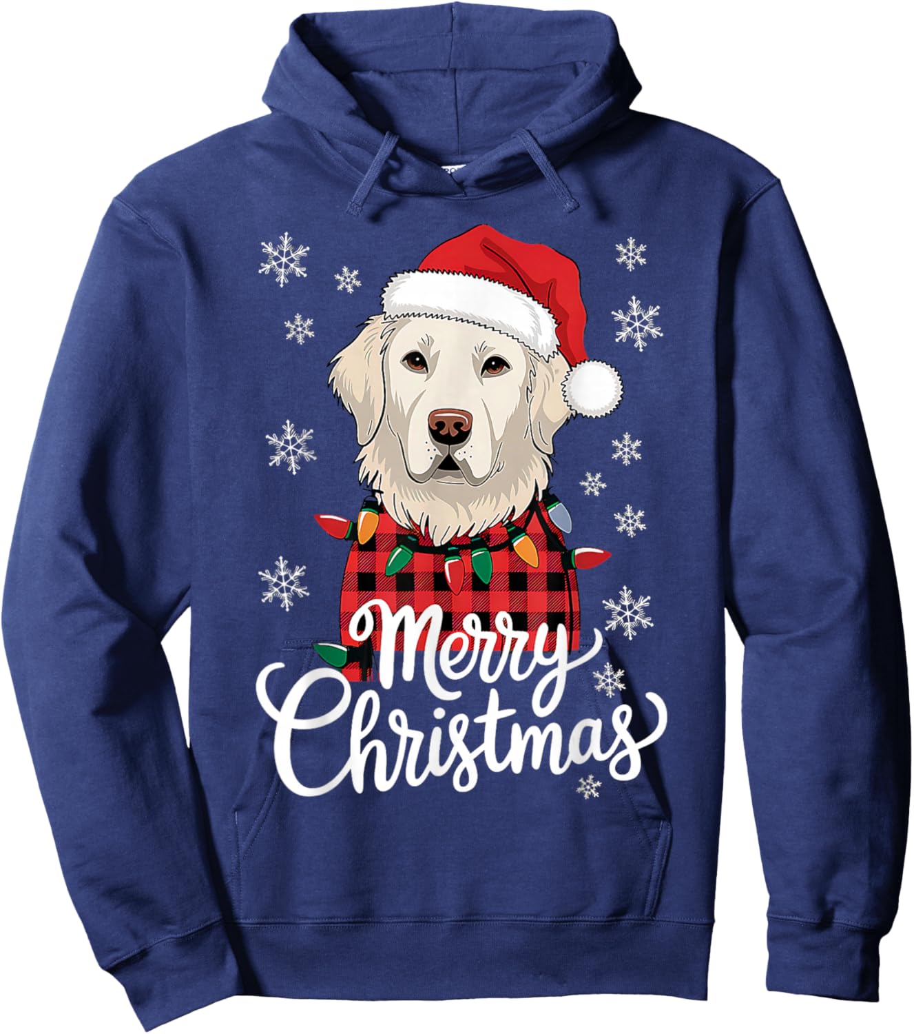 Christmas White English Cream Golden Retriever Mom Dog Puppy Men Women Hoodie - Hoodie | Navy