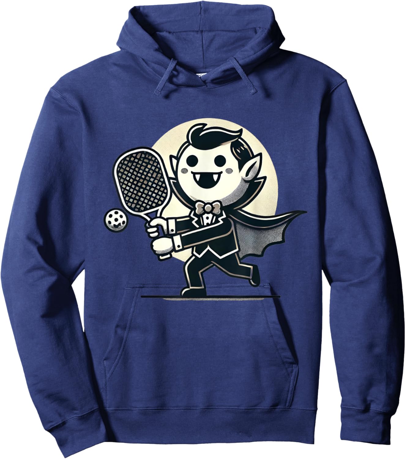 Vampire Pickleball Player Funny Halloween Costume Sports Hoodie - Hoodie | Navy