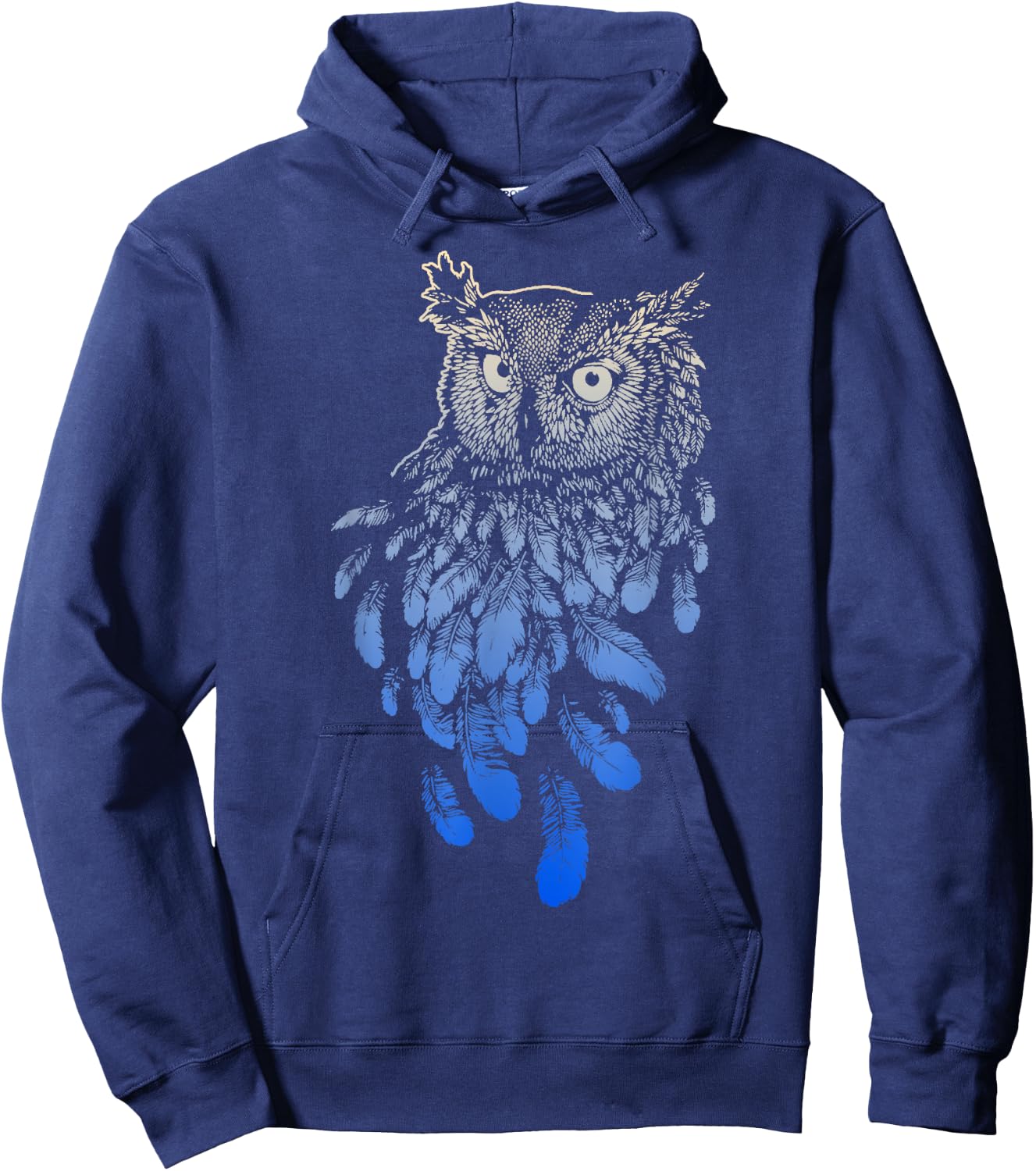 Owl Shirt - Owl Gift Spirit Animal Tribal Hoodie - Hoodie | Navy