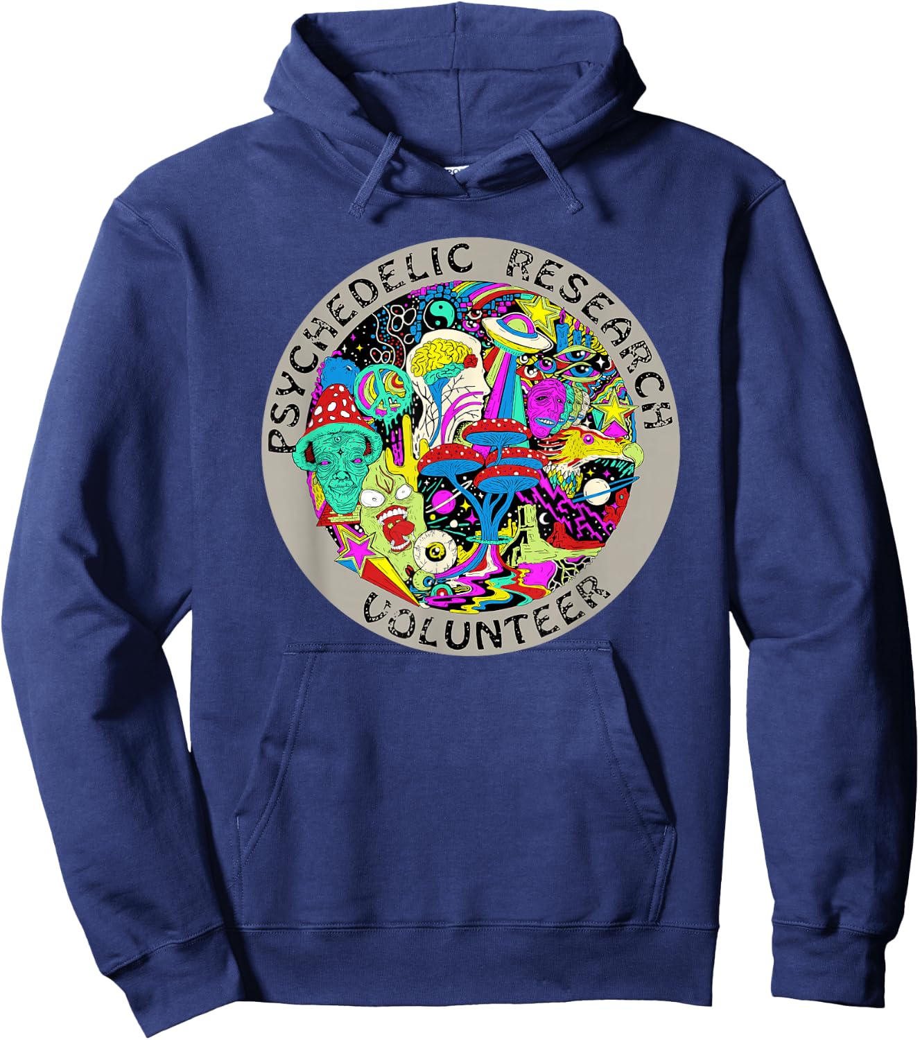 Psychedelic Mushroom Trip Gift - Psychedelic Research Gift Small Hoodie - Hoodie | Navy