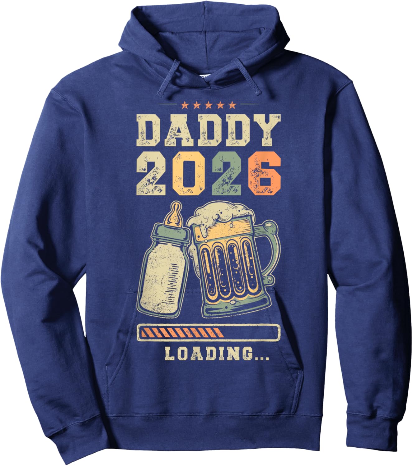 Daddy 2026 Loading, Fatherhood, Expecting Dad, Father To Be Hoodie - Hoodie | Navy