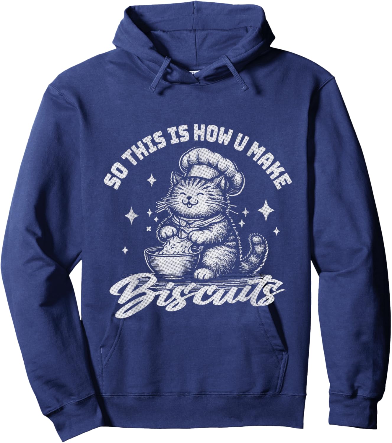 so this is how you make biscuits cute funny cat lover Men Women Kids Hoodie - Hoodie | Navy