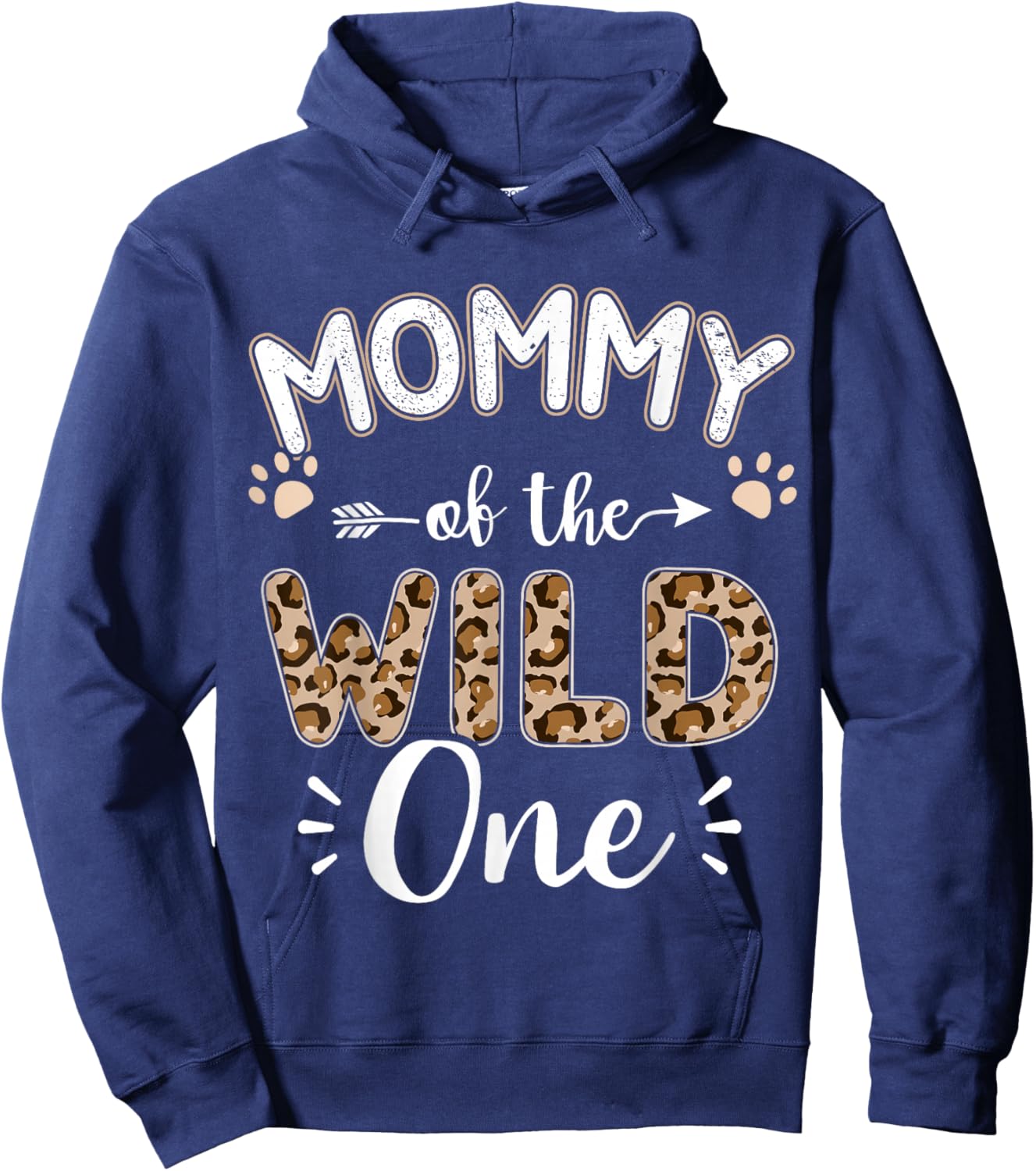 Mommy of the wild one birthday girl matching family party Hoodie - Hoodie | Navy