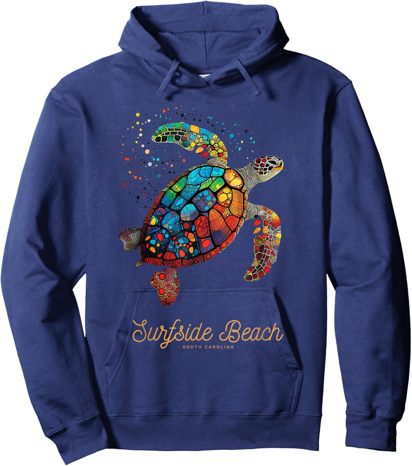 Surfside Beach South Carolina Holiday SC Vacation Sea Turtle Hoodie - Hoodie | Navy