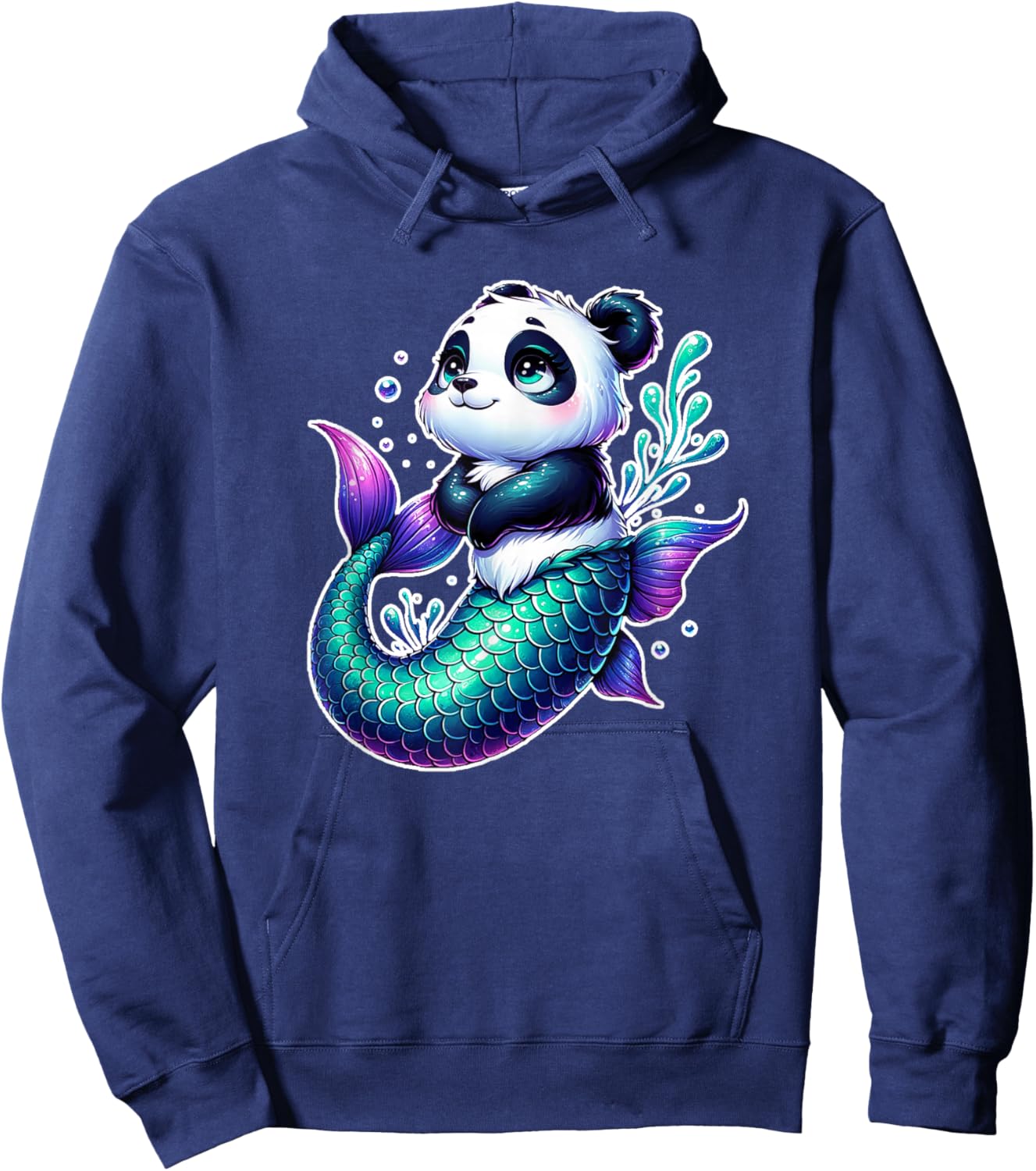 Mermaid Panda For Girl Who Love Panda Bear Mermaids Magical Hoodie - Hoodie | Navy