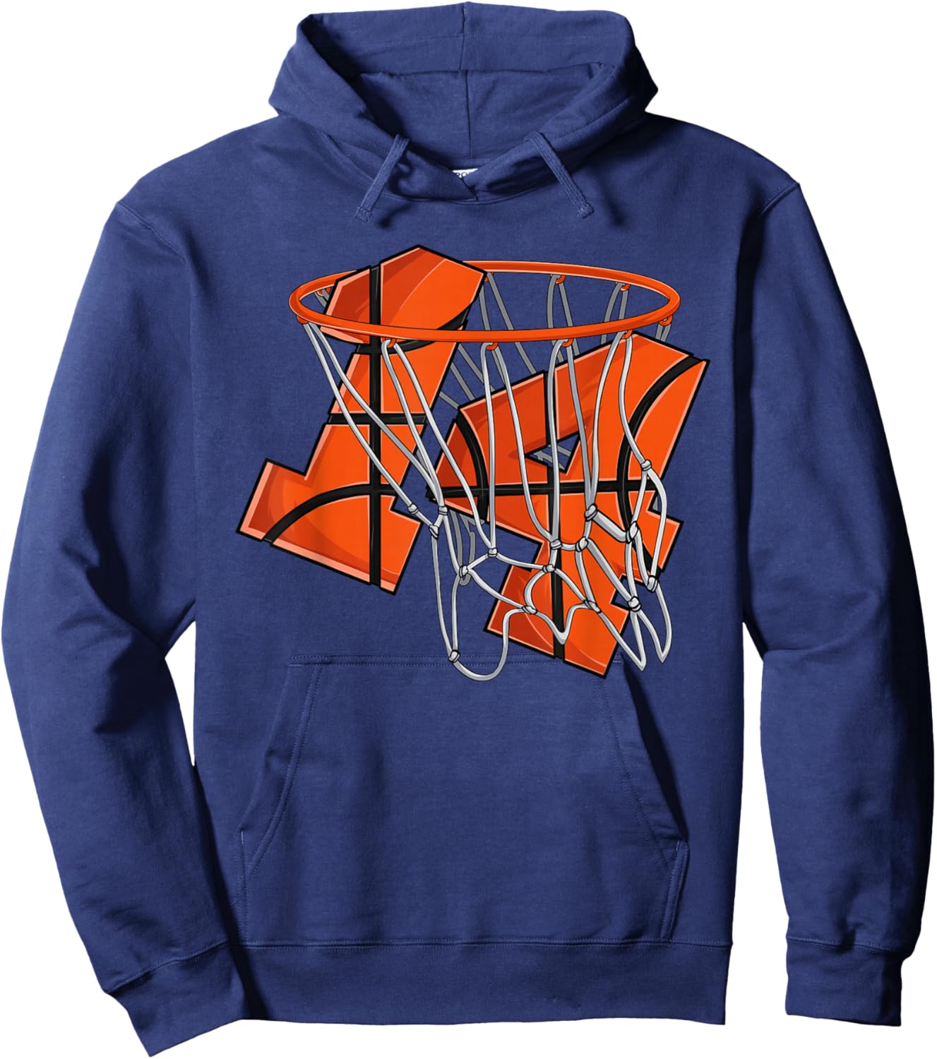 14th Birthday Basketball Shirt Kids, Boys 14 Year Old Hoodie - Hoodie | Navy