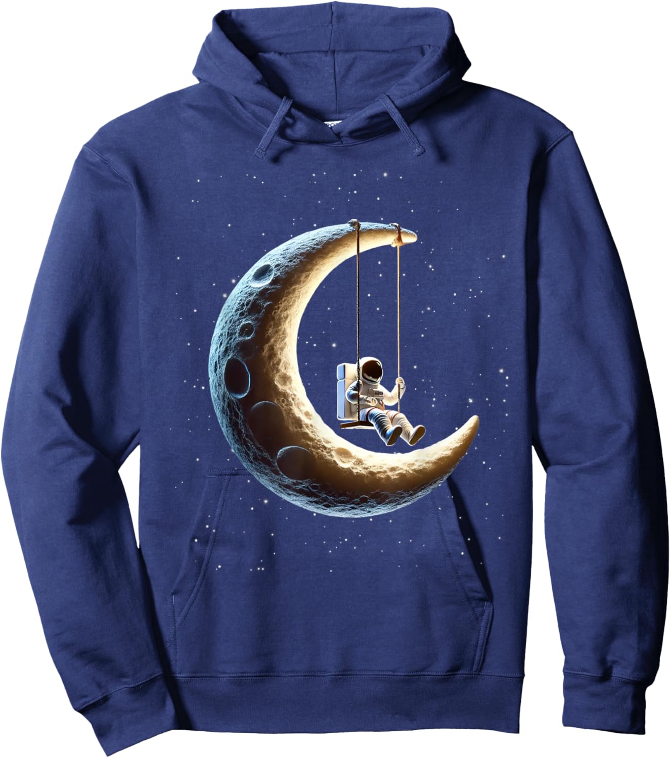 Funny Astronaut Moon gift Men Women kids astronomy space Hoodie - Hoodie | Navy