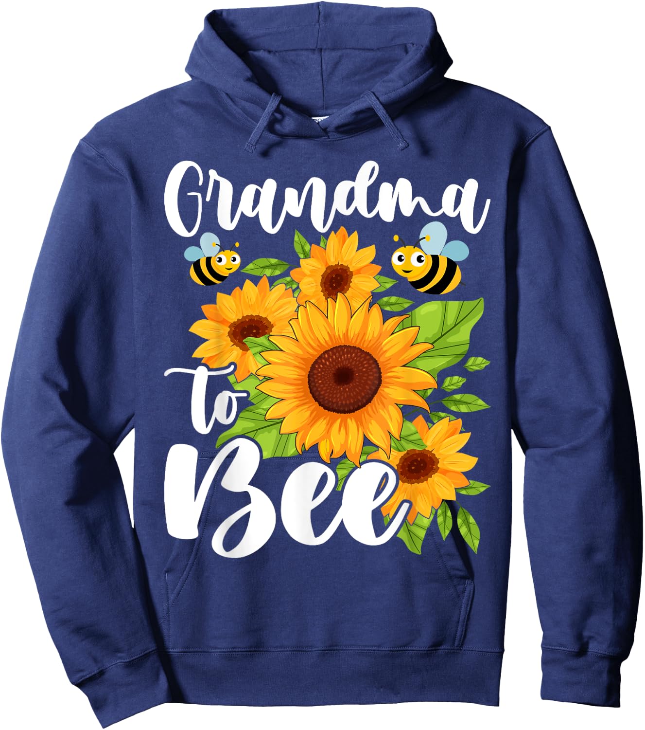 Grandma to Bee Cute Funny Pregnancy Announcement Grandma Hoodie - Hoodie | Navy