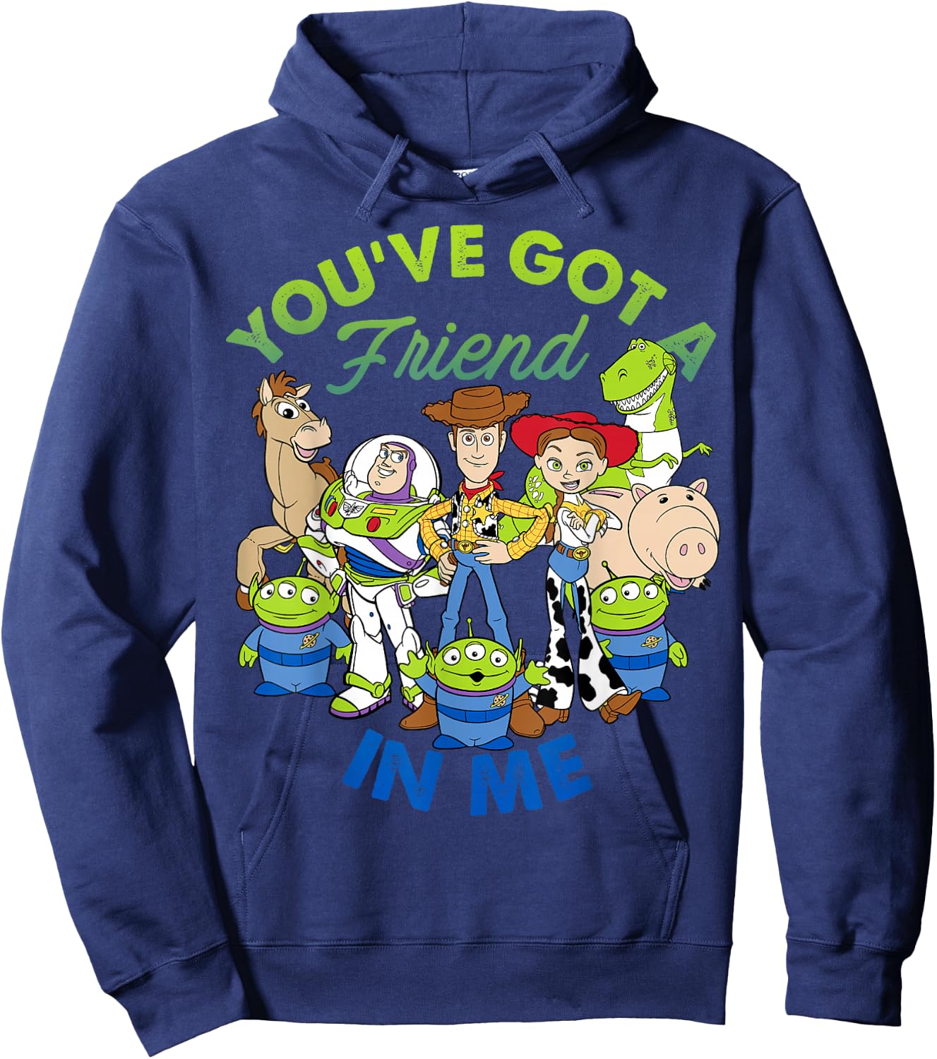 Disney Pixar Toy Story Cartoon Group Shot Graphic Hoodie - Hoodie | Navy