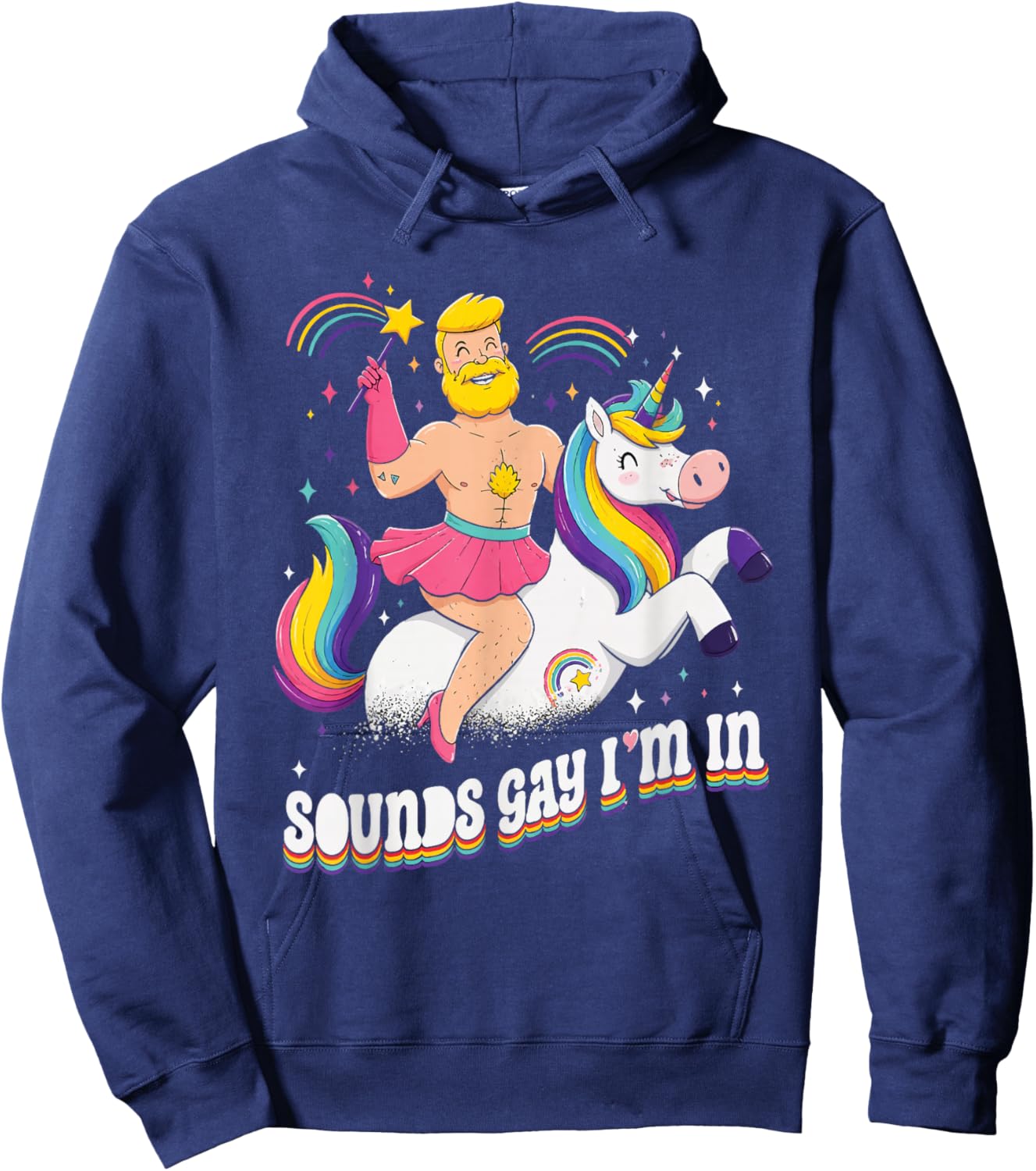Klingt schwul I'm In Pride Rainbow Lustiges Einhorn Queer LGBTQ Hoodie - Hoodie | Navy