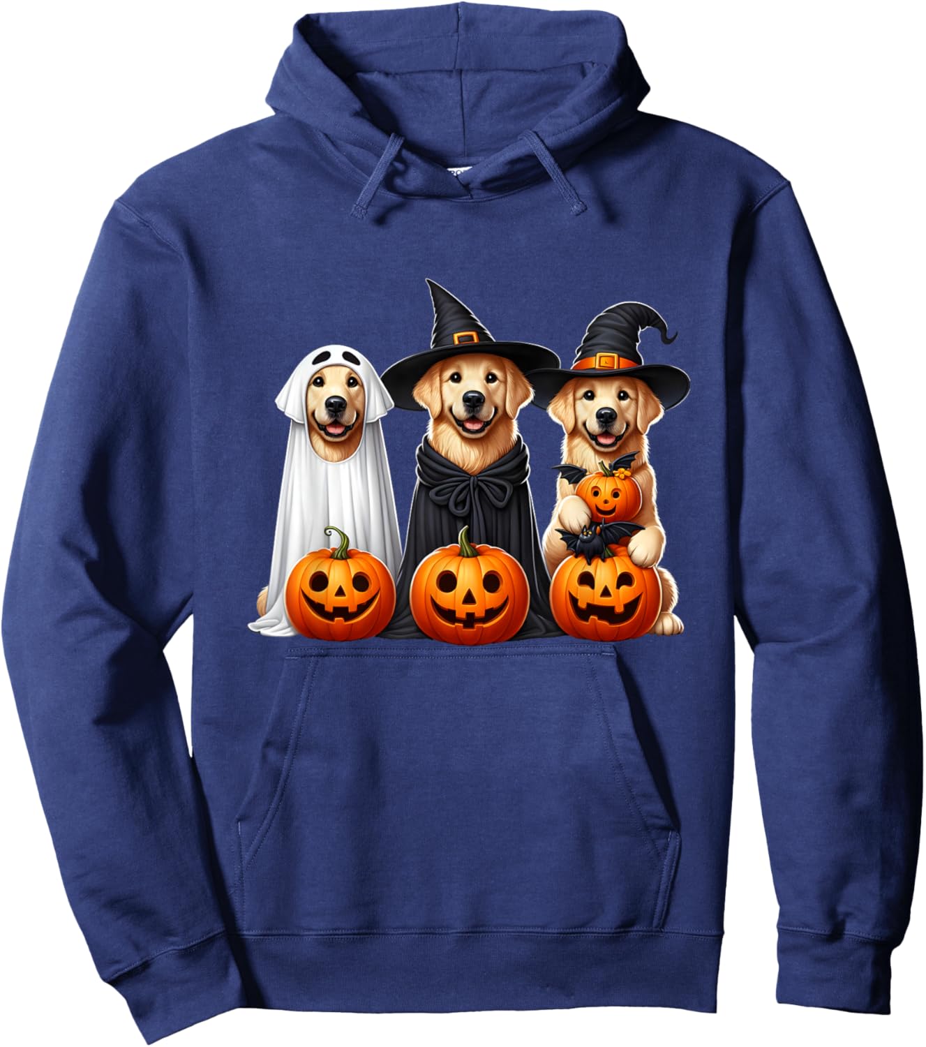Golden Retriever Ghost Halloween Dog Lovers Hoodie - Hoodie | Navy