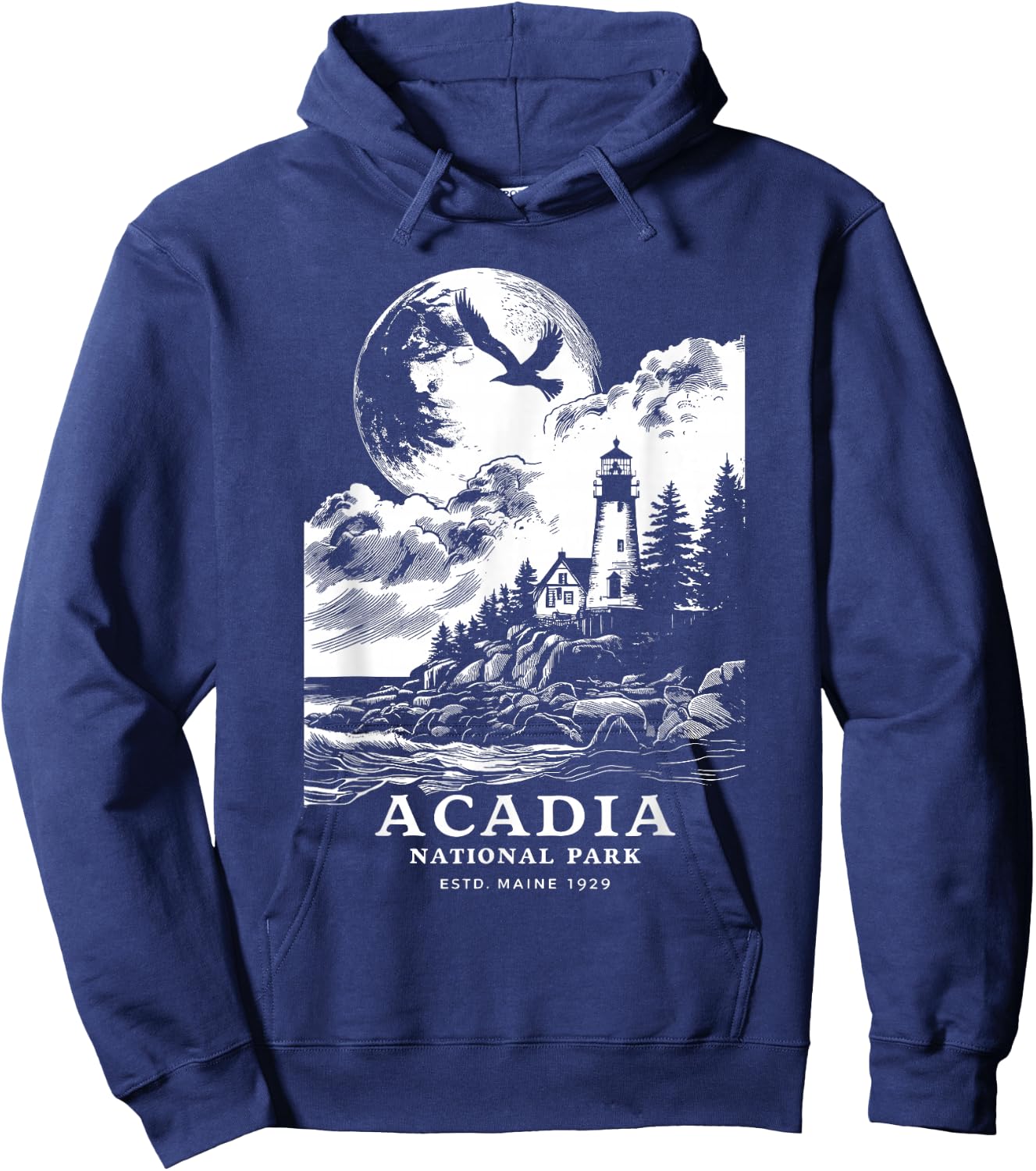 Acadia National Park Maine Vacation Souvenir Outdoors Hoodie - Hoodie | Navy