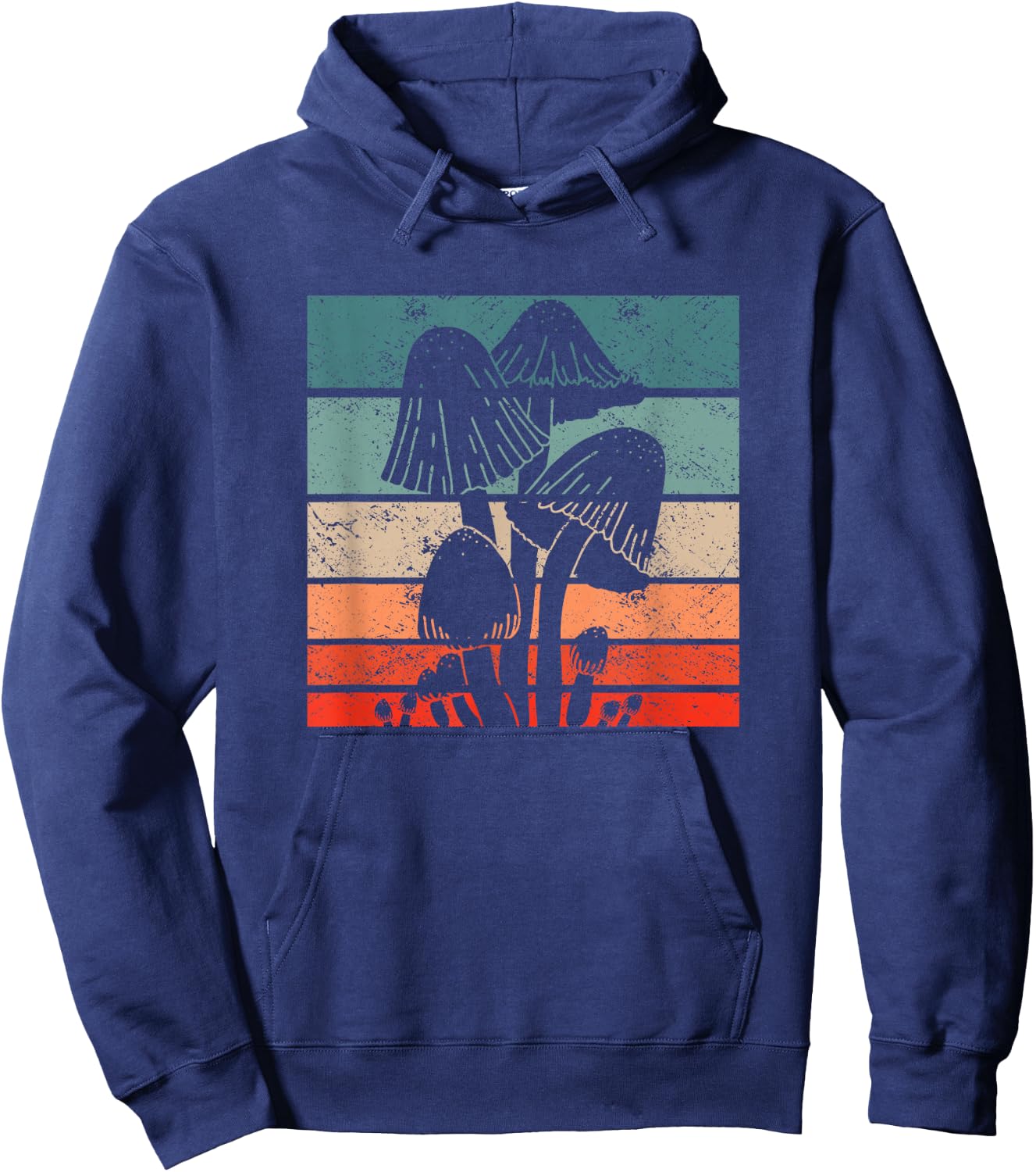 Retro Mushroom Collector Schwammerl - Vintage Mushroom Finder Hoodie - Hoodie | Navy