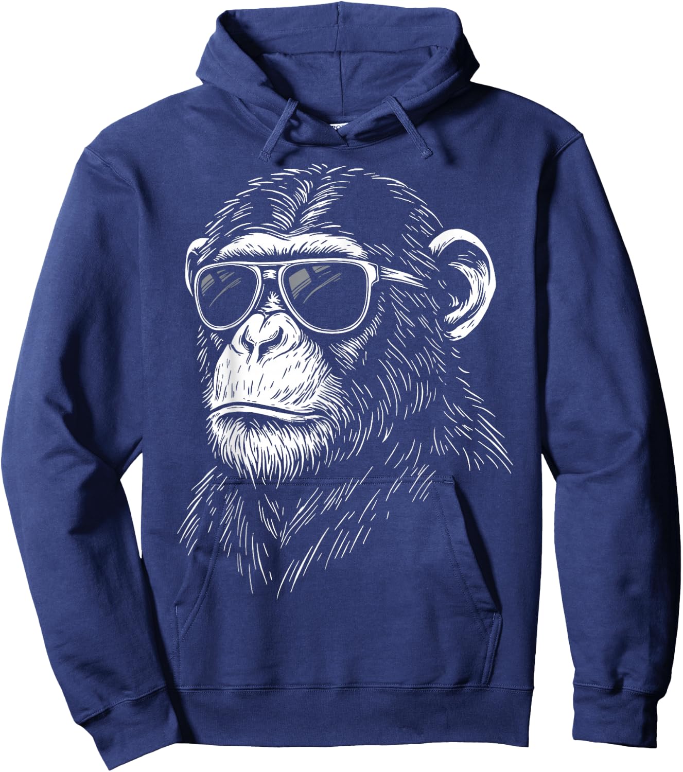 Chimpanzee Sunglasses Chimp Primate Wildlife Hoodie - Hoodie | Navy