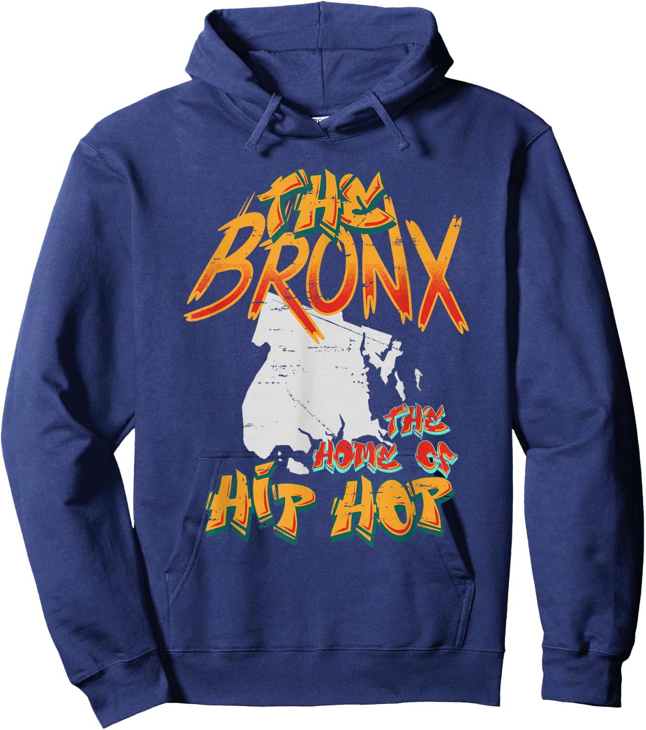 Boogie Down Bronx Hip Hop Rap Graffiti art Music design Hoodie - Hoodie | Navy