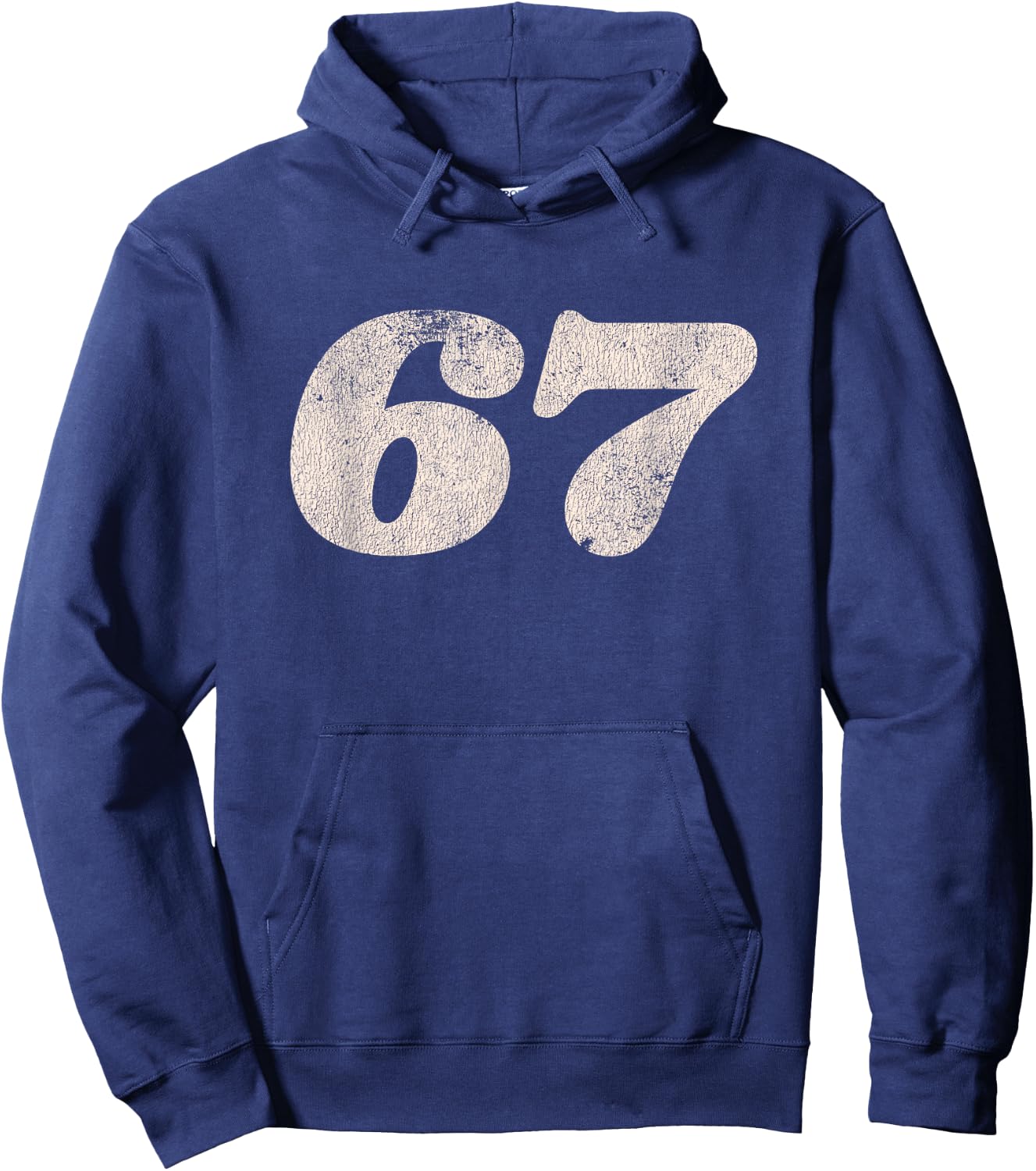 Number 67 (sixty-seven) Retro Motorcycle Racing Hoodie - Hoodie | Navy