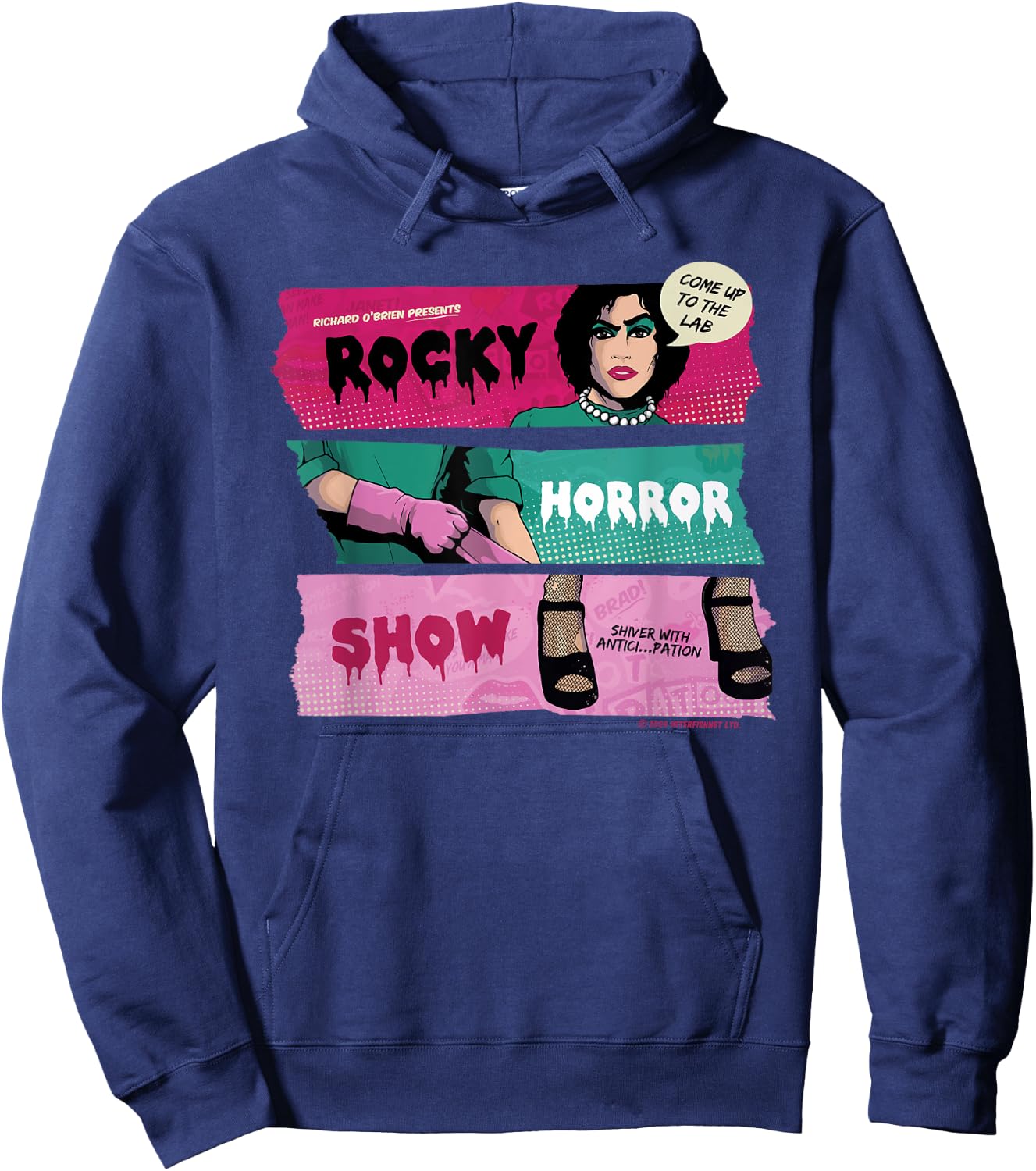 Rocky Horror Show Doctor Frank N Furter Come Up To The Lab Hoodie - Hoodie | Navy