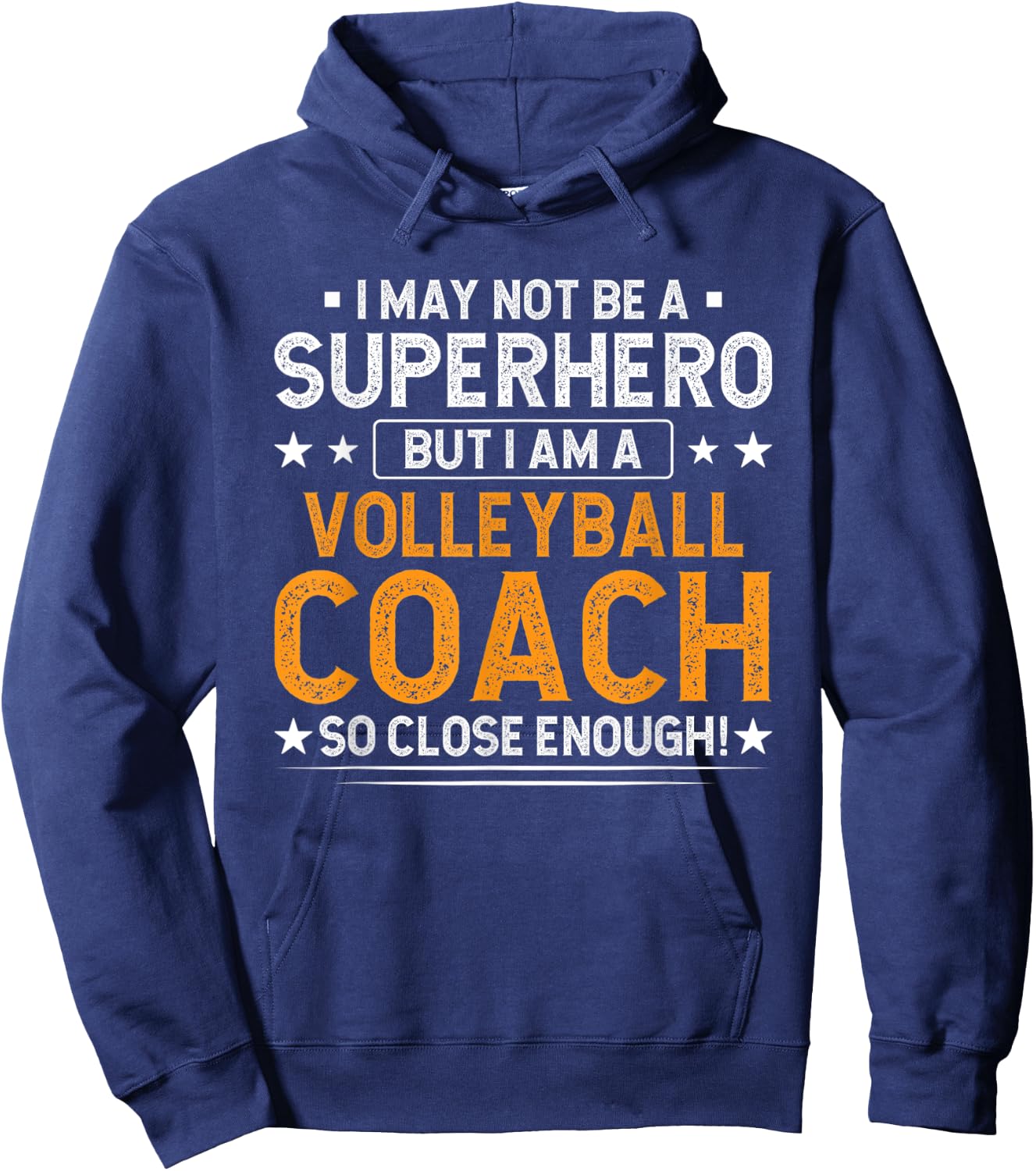 Superhero Volleyball Coach Funny Volleyball Coach Humor Hoodie - Hoodie | Navy