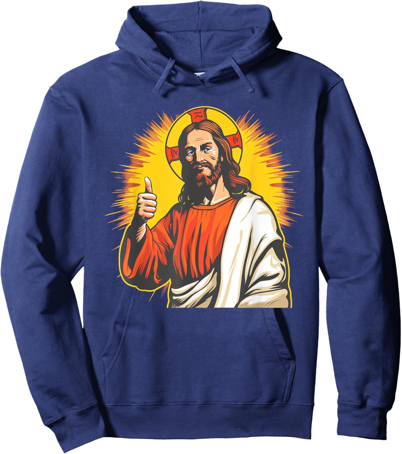 Amazing Jesus with Thumb up for Boys and Girls Hoodie - Hoodie | Navy