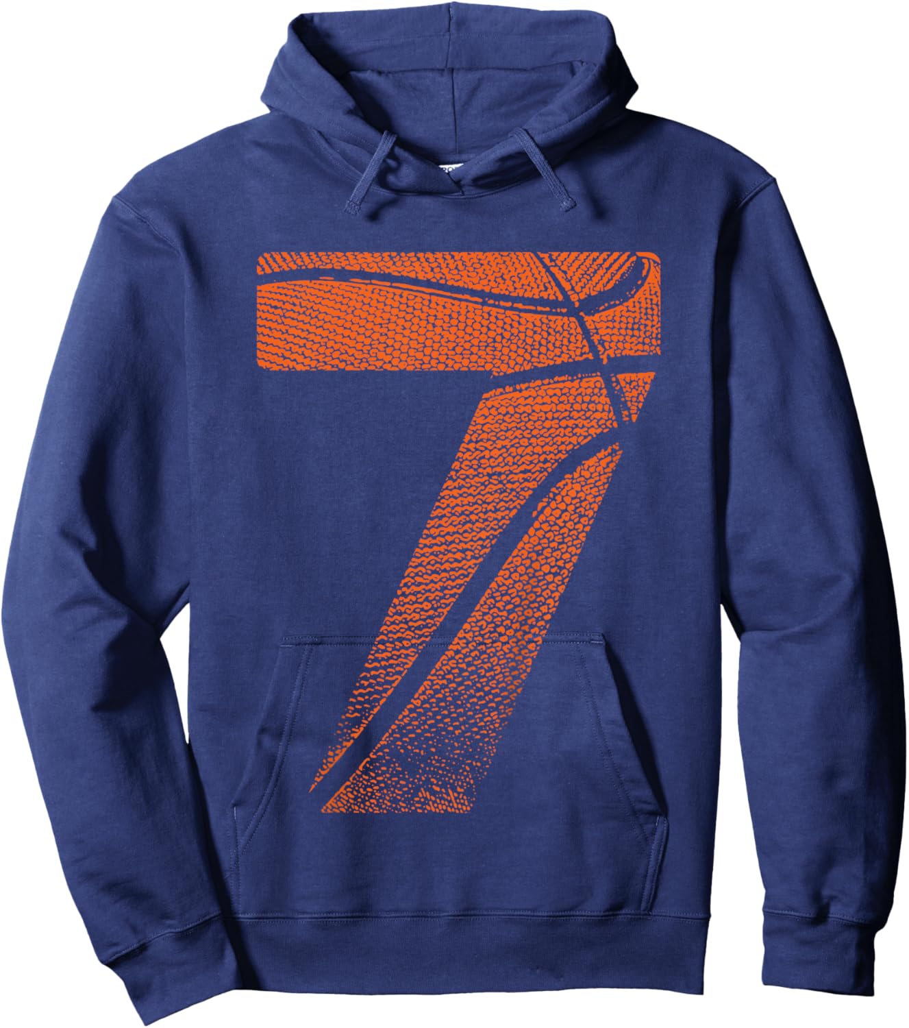 Kids 7th Birthday Boy Basketball Player Basketball 7 Years Old Hoodie - Hoodie | Navy