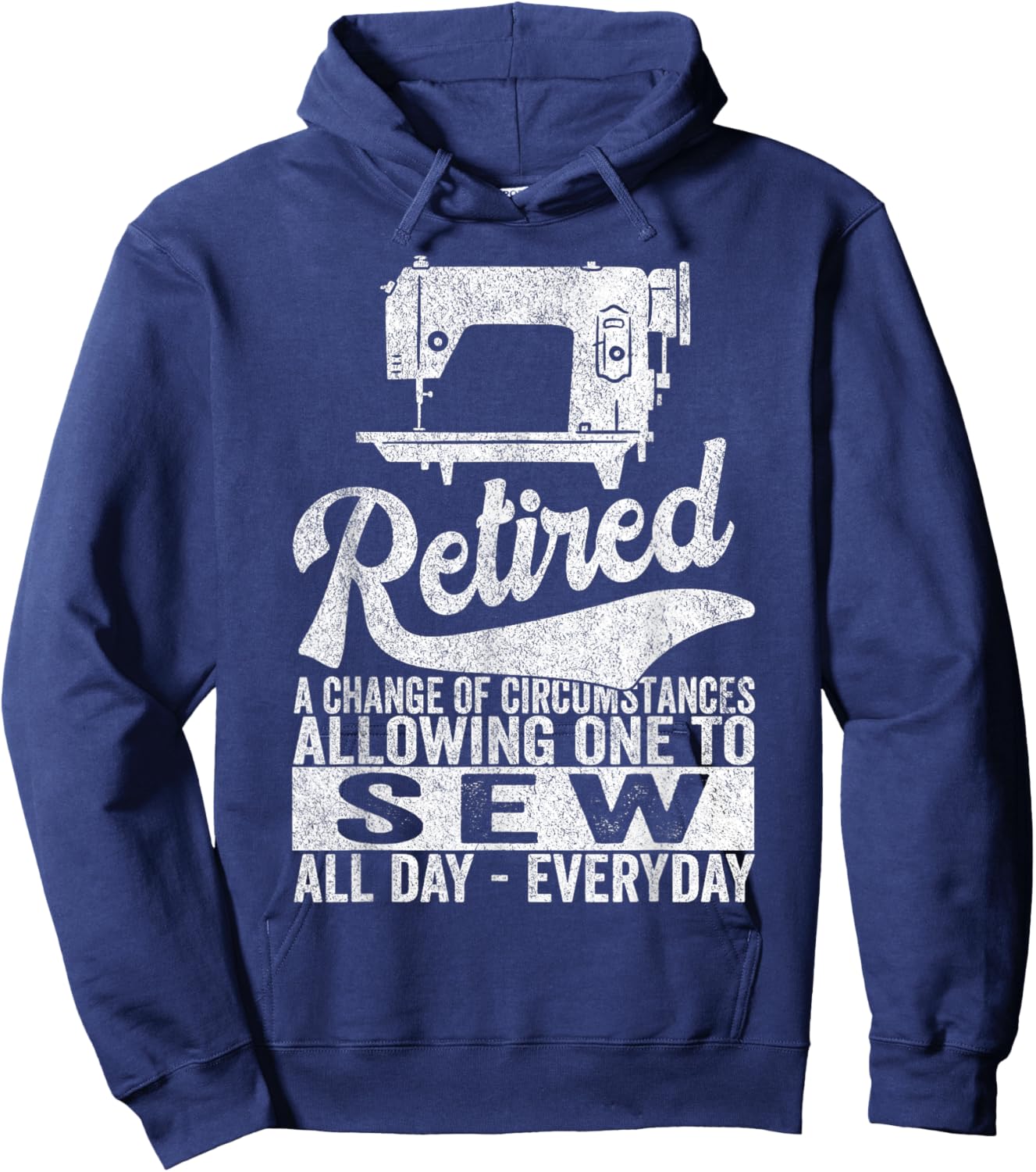 Funny Retired Definition Sewing Quilting Retirement Hoodie - Hoodie | Navy