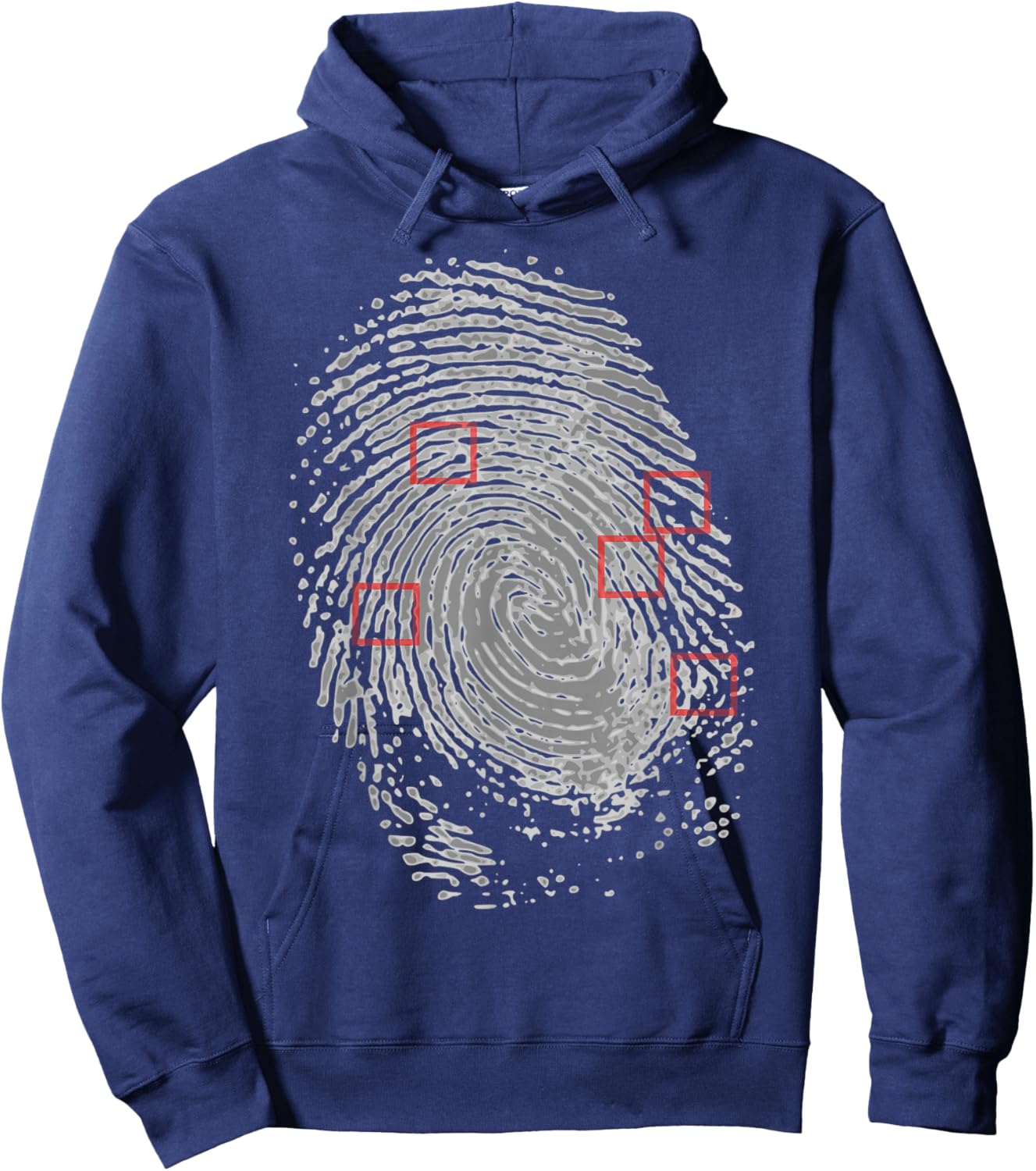 Thumbprint Fingerprint Detective Police Work Hoodie - Hoodie | Navy