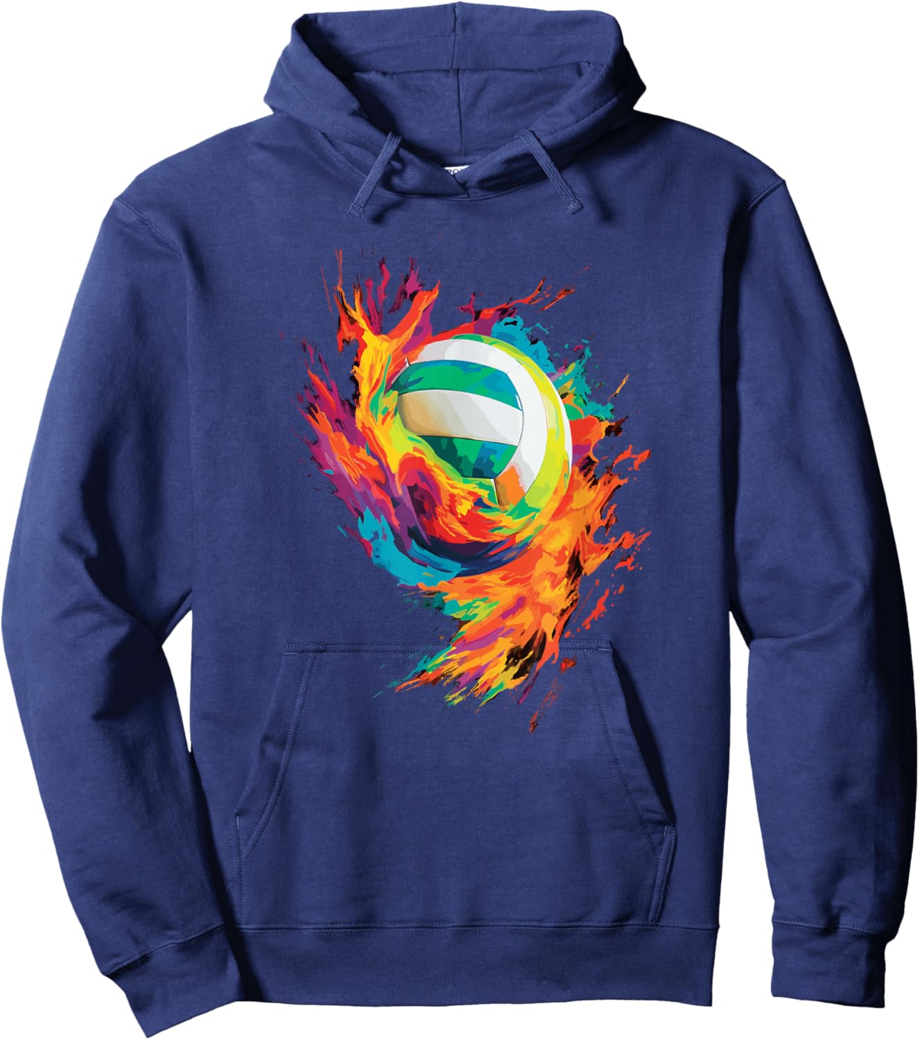 Colorful Volleyball volleyball player Girls Woman Teen Hoodie - Hoodie | Navy