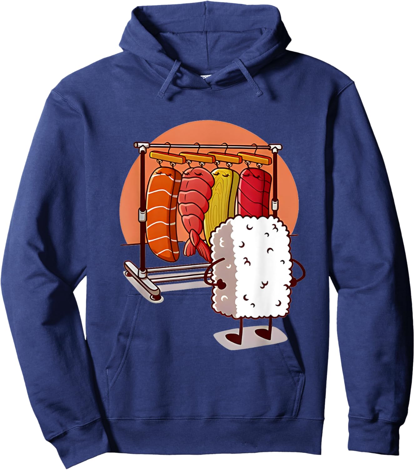 Which One Should I Wear Today Washed Sushi Japanese Food Hoodie - Hoodie | Navy